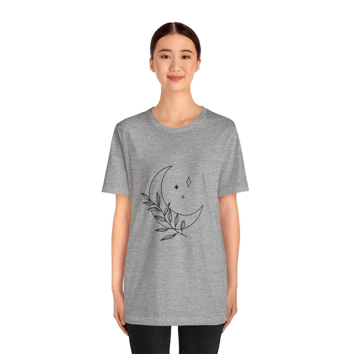 Moon Branch T-shirt, Mystical Shirt, Mystic Tee, Boho T-shirt, Bohemian T-shirt, Moon and Stars T-Shirt, Gift for Her