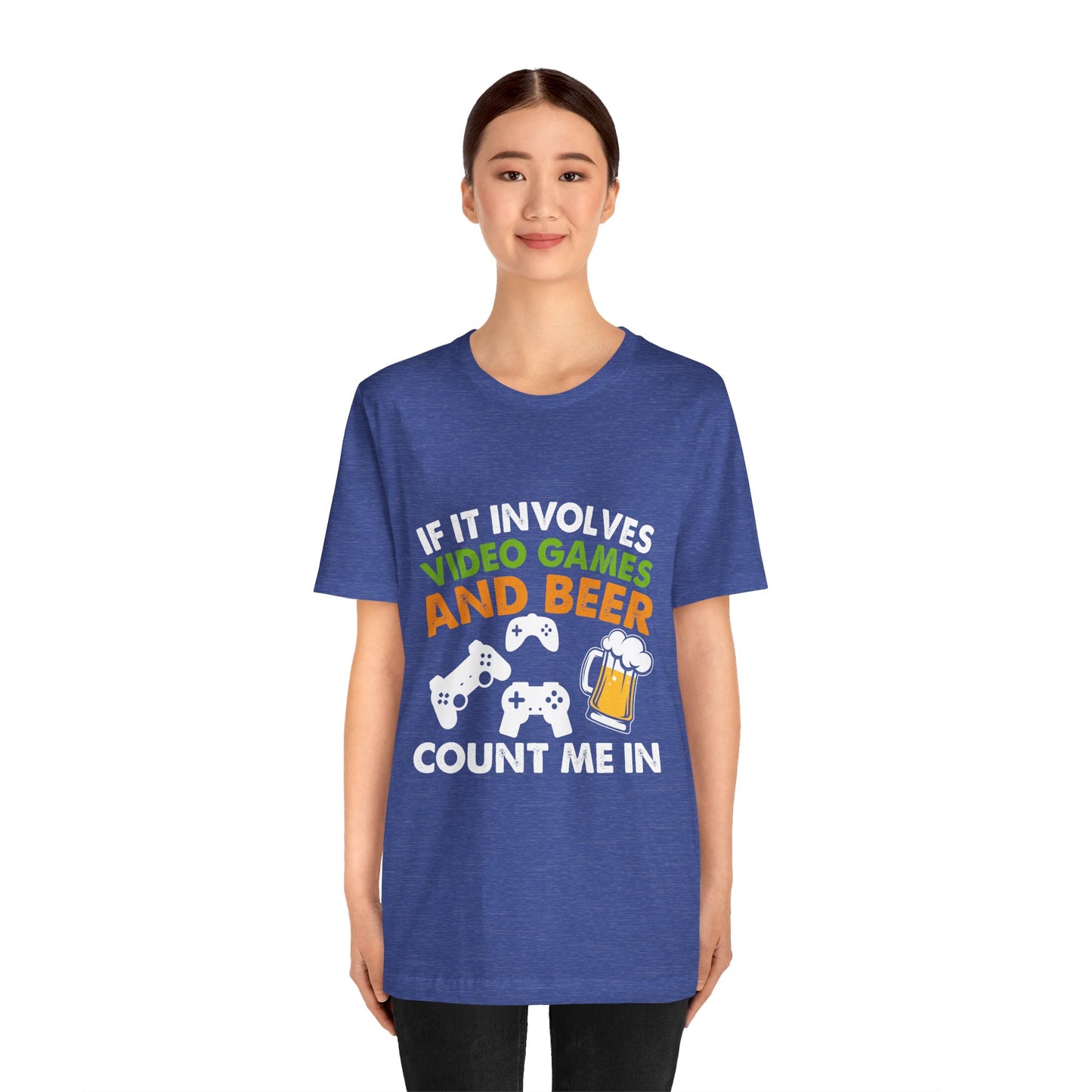 Video Games T-shirt, Gaming Shirt, Video Games and Beer Shirt, T-shirt for Gamers, Funny Gamer Shirts, Gift for Him, Funny Gaming Tee