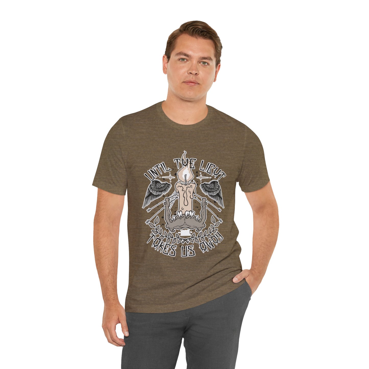 Until the Light Takes us Away T-shirt, Inspirational T-shirt, Skull Shirt, Heavy Metal Rock Shirt, Wings T-Shirt, Rockers T-shirt