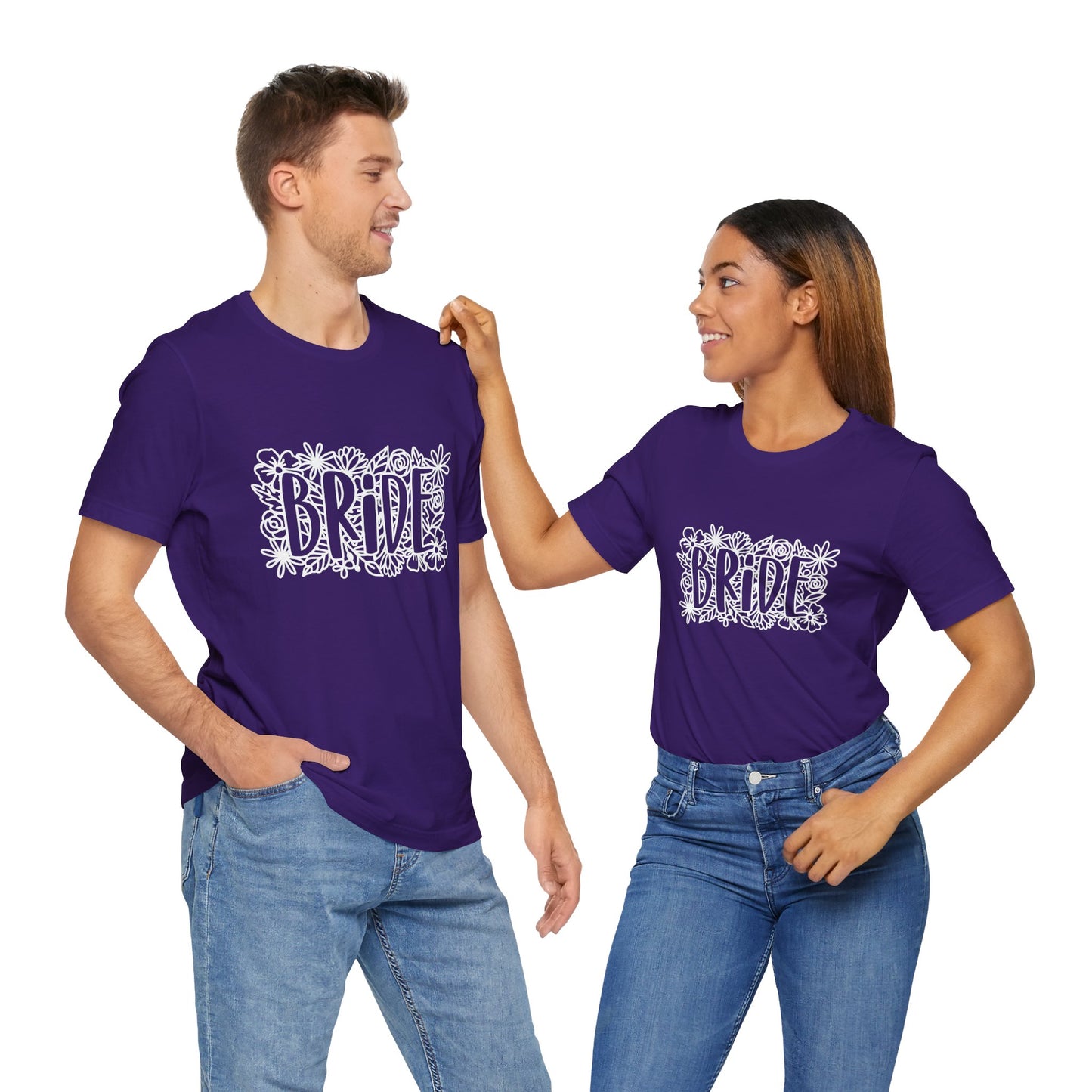 Floral Bride T-shirt, Bride Flowers Shirt, Wedding Shirt, Bride Tee, Bridal Shower Shirt, Gift Shirt for Bride, Bachelorette Party Shirt