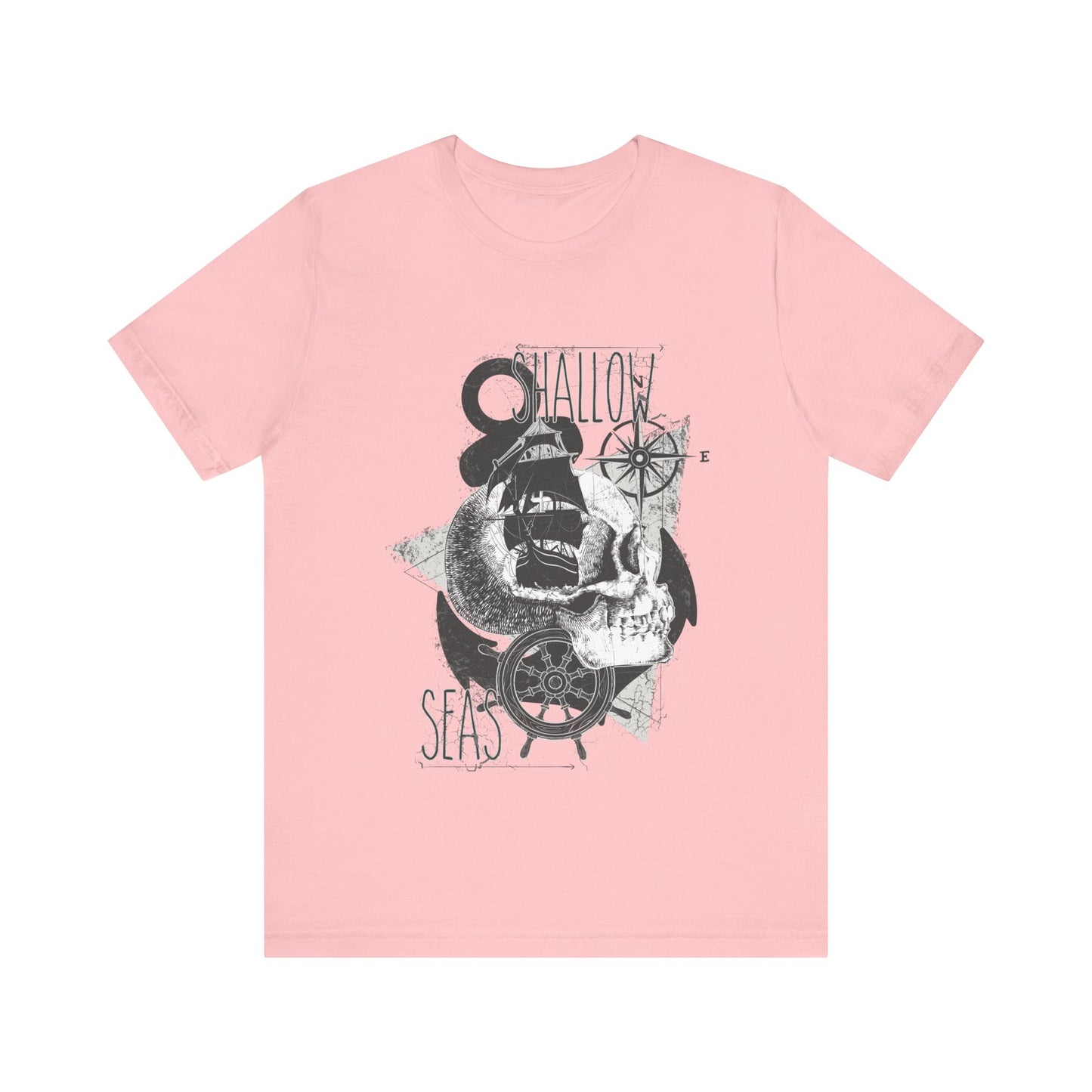 Shallow Seas T-shirt, Sea T-shirt, Nautical Shirt, Skull Shirt, T-shirt with Compass, Sea Shirt, Travel T-Shirt, Outdoors Shirt