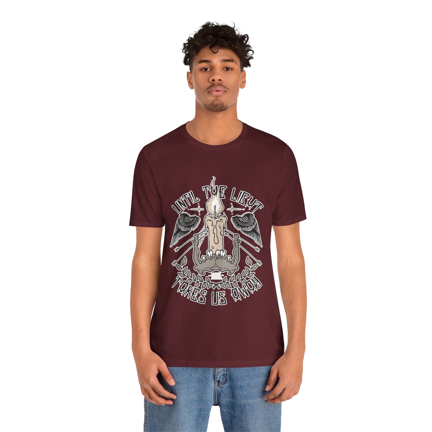 Until the Light Takes us Away T-shirt, Inspirational T-shirt, Skull Shirt, Heavy Metal Rock Shirt, Wings T-Shirt, Rockers T-shirt
