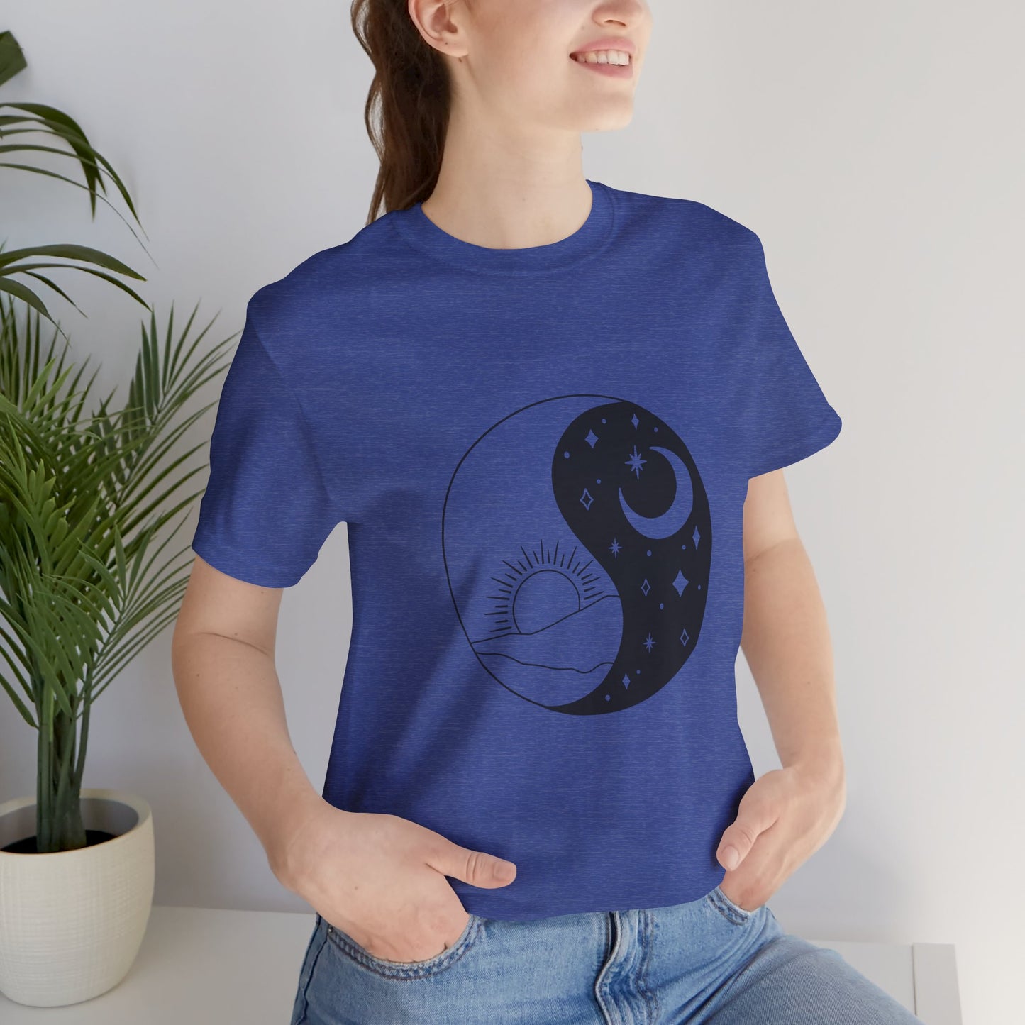Ying Yang T-shirt, Sun and Moon Shirt, Mystical Shirt, Boho T-shirt, Mystics Shirt, Bohemian T-shirt, Gift Shirt for Her