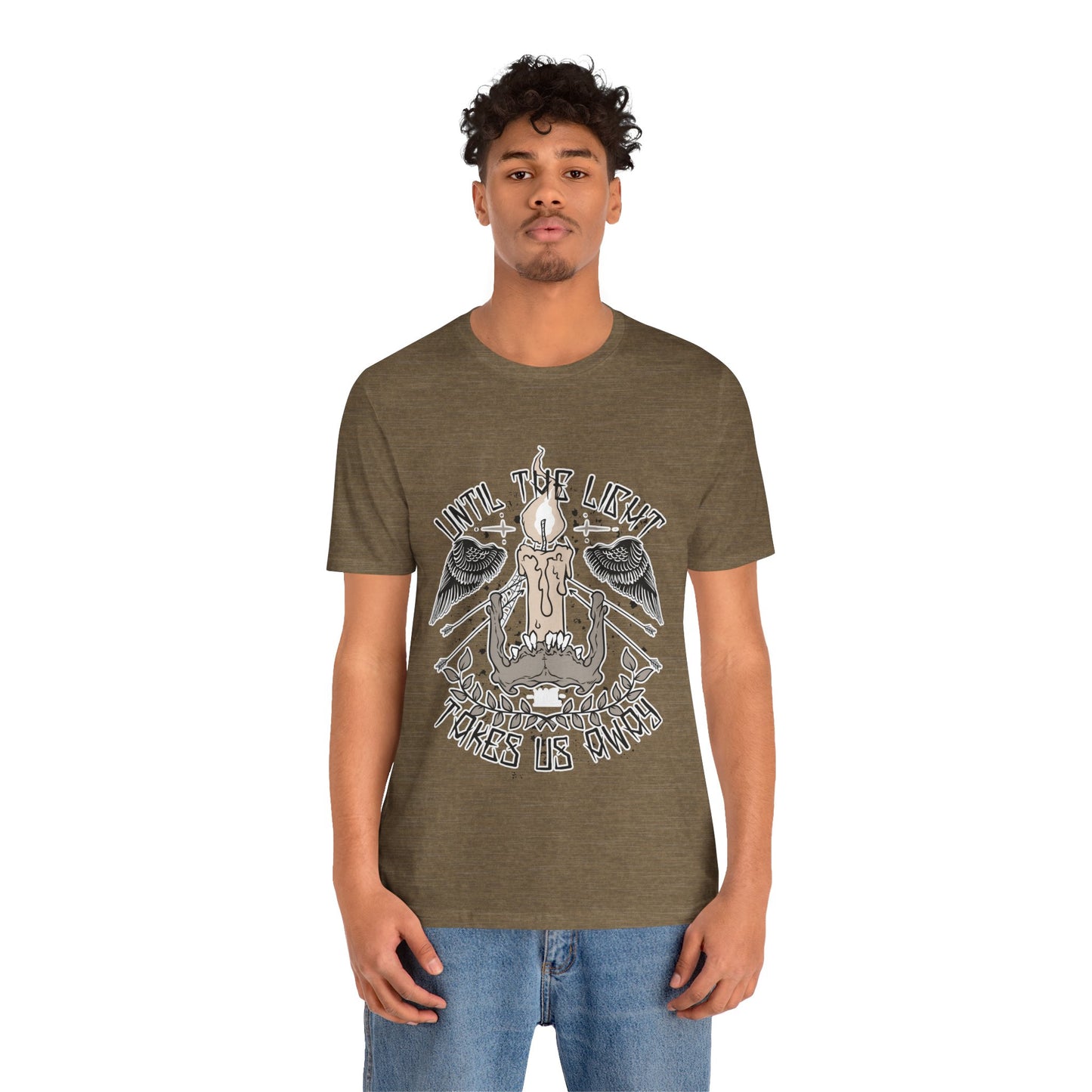 Until the Light Takes us Away T-shirt, Inspirational T-shirt, Skull Shirt, Heavy Metal Rock Shirt, Wings T-Shirt, Rockers T-shirt