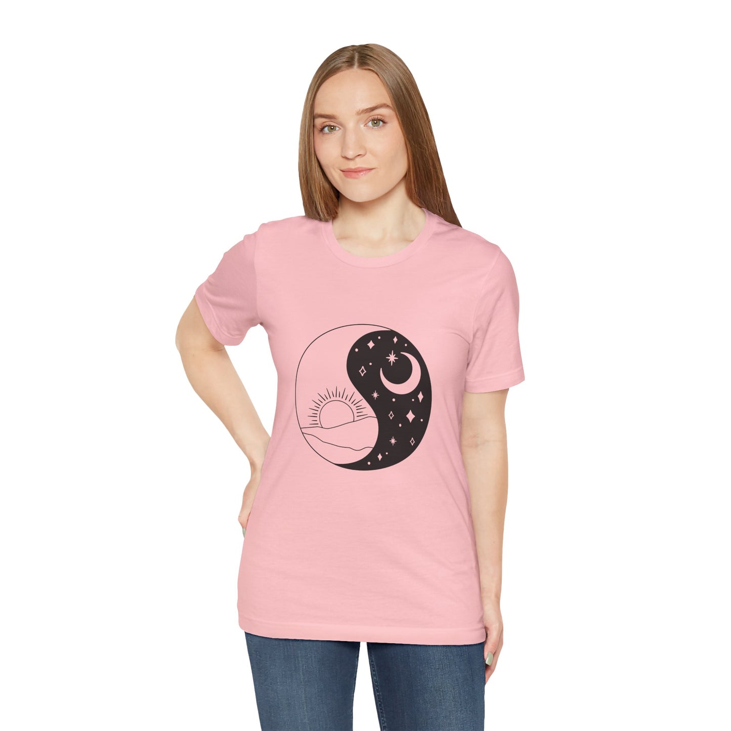Ying Yang T-shirt, Sun and Moon Shirt, Mystical Shirt, Boho T-shirt, Mystics Shirt, Bohemian T-shirt, Gift Shirt for Her