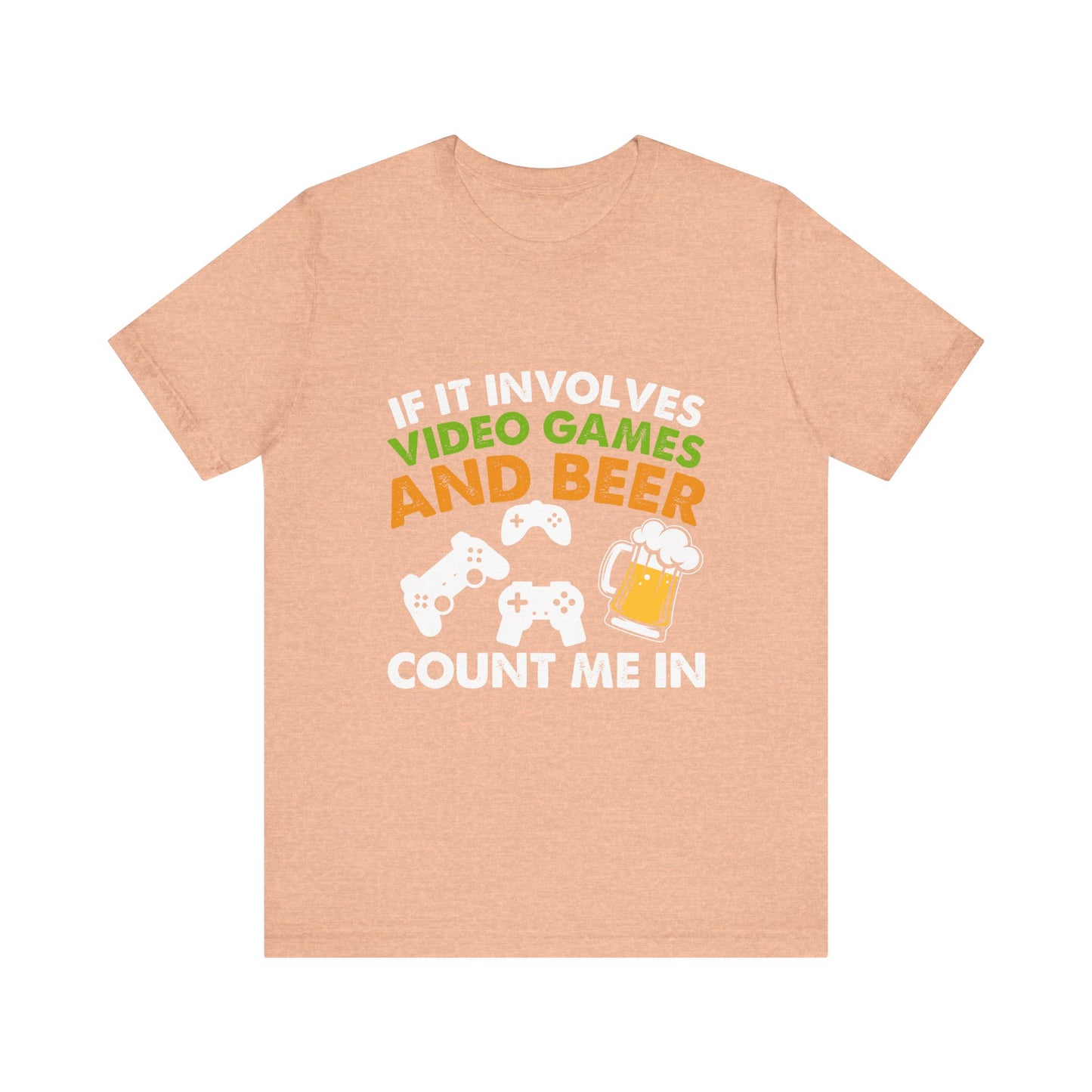 Video Games T-shirt, Gaming Shirt, Video Games and Beer Shirt, T-shirt for Gamers, Funny Gamer Shirts, Gift for Him, Funny Gaming Tee
