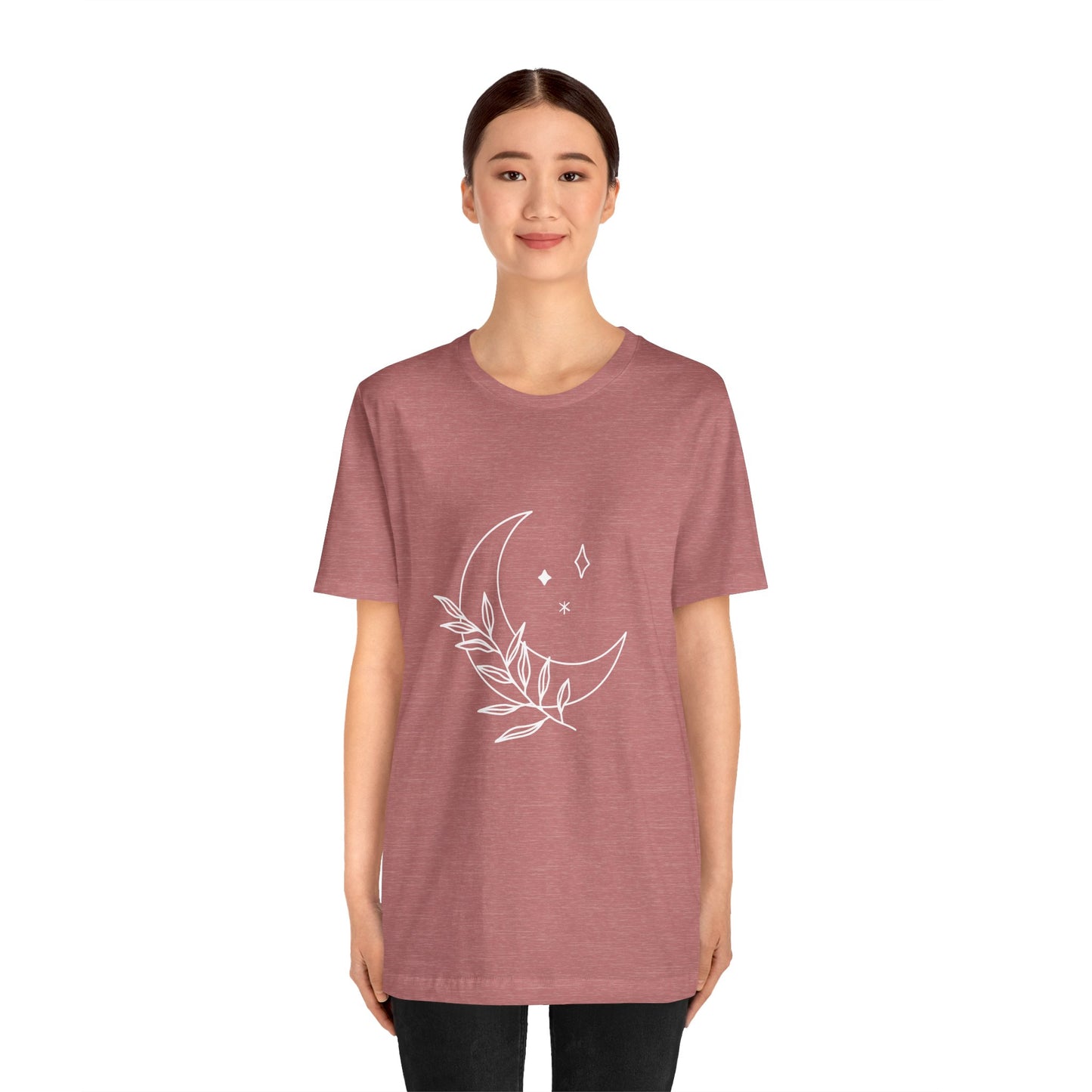 Moon Branch T-shirt, Mystical Shirt, Mystic Tee, Boho T-shirt, Bohemian T-shirt, Moon and Stars T-Shirt, Gift for Her