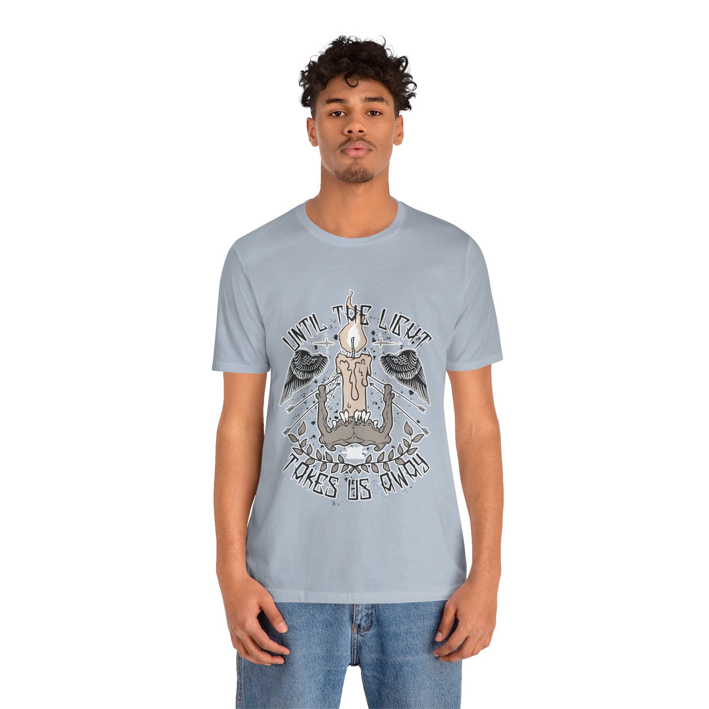 Until the Light Takes us Away T-shirt, Inspirational T-shirt, Skull Shirt, Heavy Metal Rock Shirt, Wings T-Shirt, Rockers T-shirt
