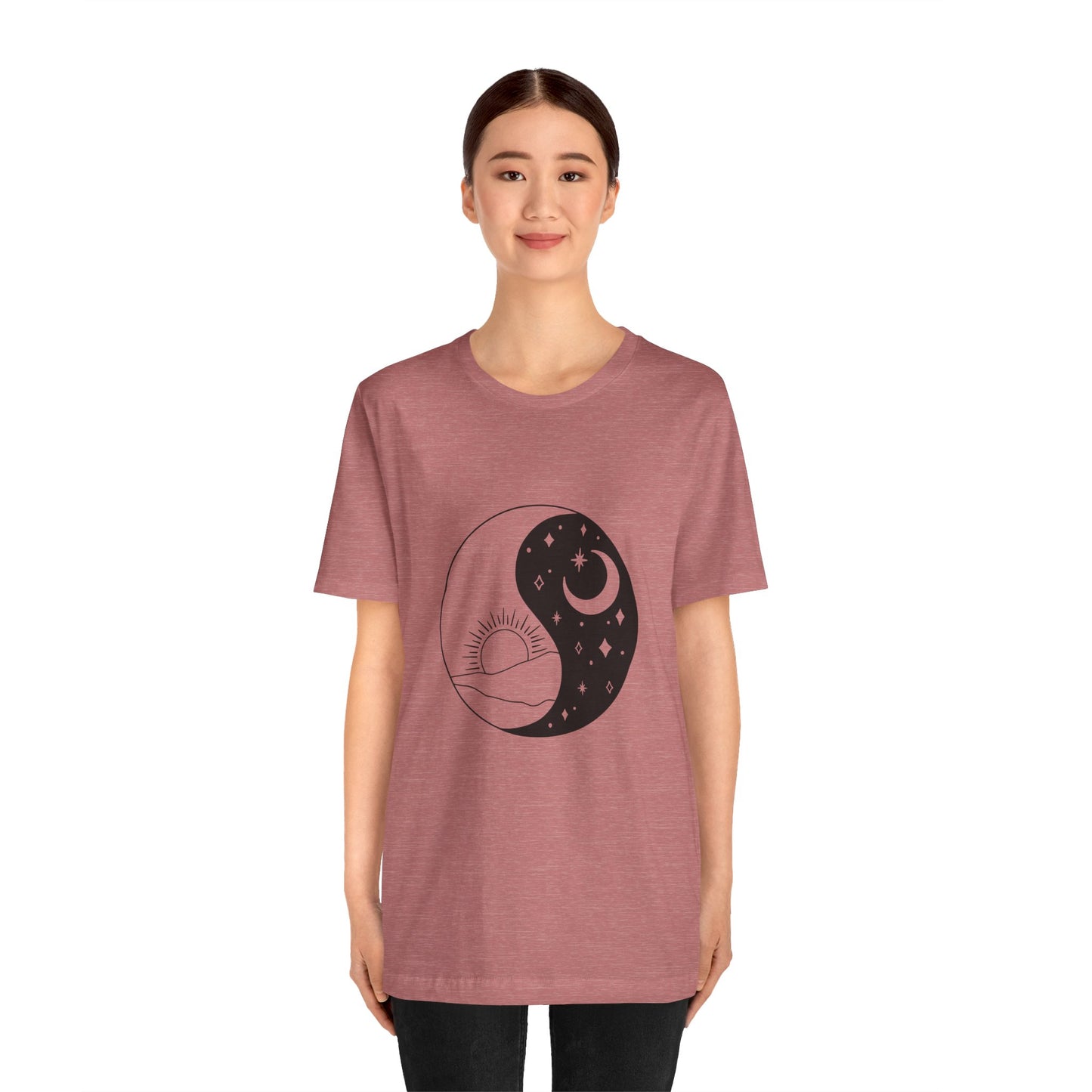 Ying Yang T-shirt, Sun and Moon Shirt, Mystical Shirt, Boho T-shirt, Mystics Shirt, Bohemian T-shirt, Gift Shirt for Her