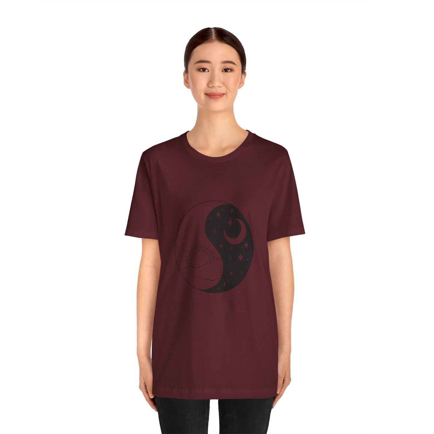 Ying Yang T-shirt, Sun and Moon Shirt, Mystical Shirt, Boho T-shirt, Mystics Shirt, Bohemian T-shirt, Gift Shirt for Her