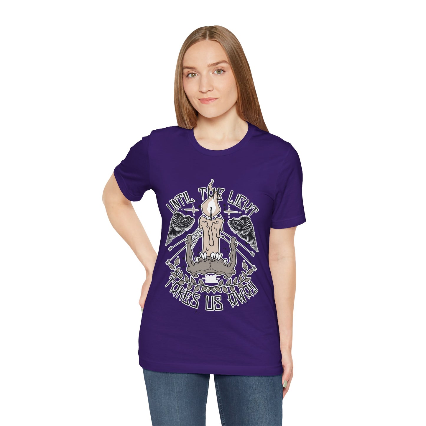 Until the Light Takes us Away T-shirt, Inspirational T-shirt, Skull Shirt, Heavy Metal Rock Shirt, Wings T-Shirt, Rockers T-shirt