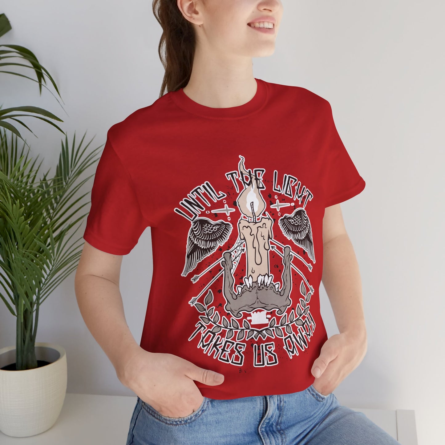 Until the Light Takes us Away T-shirt, Inspirational T-shirt, Skull Shirt, Heavy Metal Rock Shirt, Wings T-Shirt, Rockers T-shirt