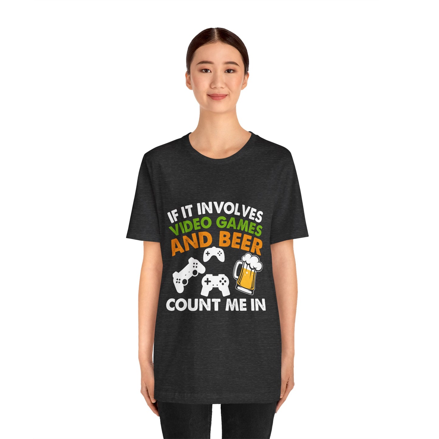 Video Games T-shirt, Gaming Shirt, Video Games and Beer Shirt, T-shirt for Gamers, Funny Gamer Shirts, Gift for Him, Funny Gaming Tee