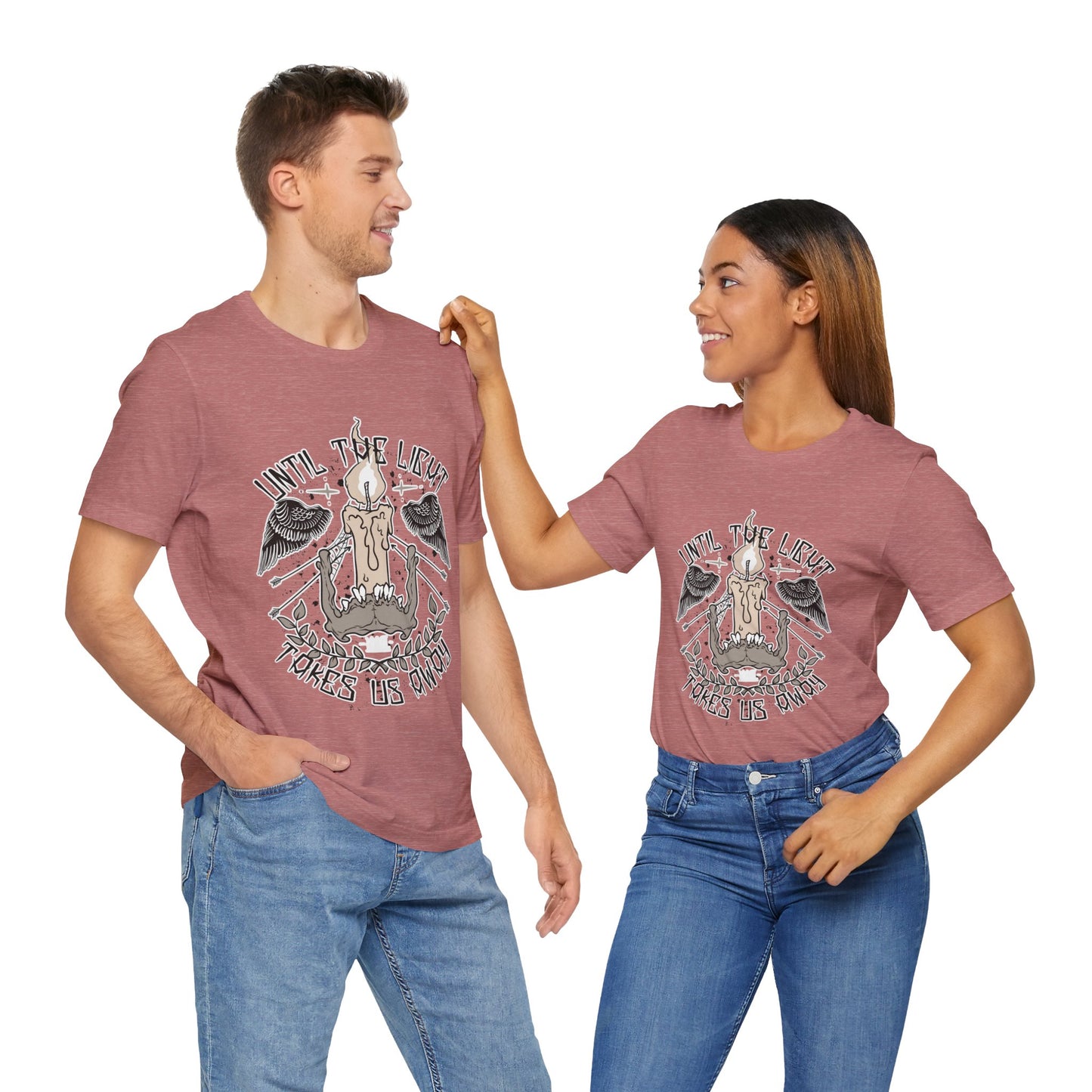 Until the Light Takes us Away T-shirt, Inspirational T-shirt, Skull Shirt, Heavy Metal Rock Shirt, Wings T-Shirt, Rockers T-shirt