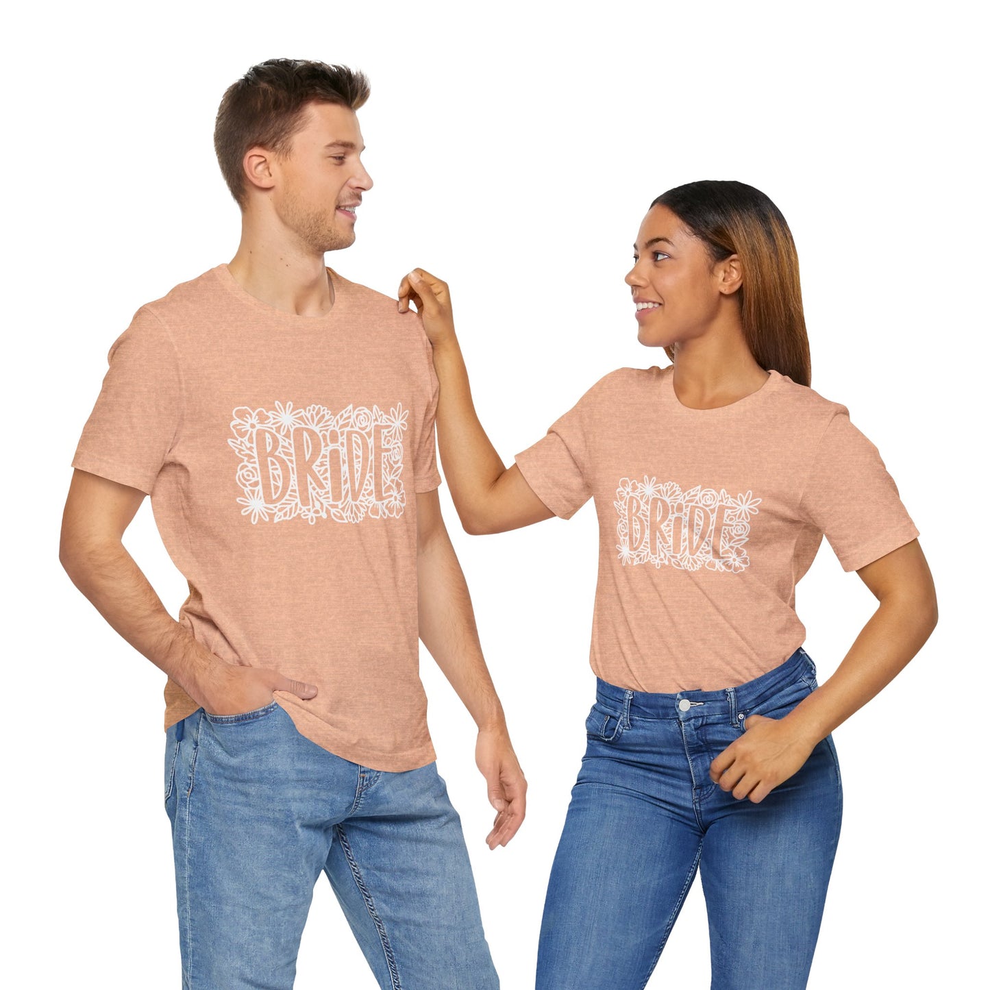 Floral Bride T-shirt, Bride Flowers Shirt, Wedding Shirt, Bride Tee, Bridal Shower Shirt, Gift Shirt for Bride, Bachelorette Party Shirt