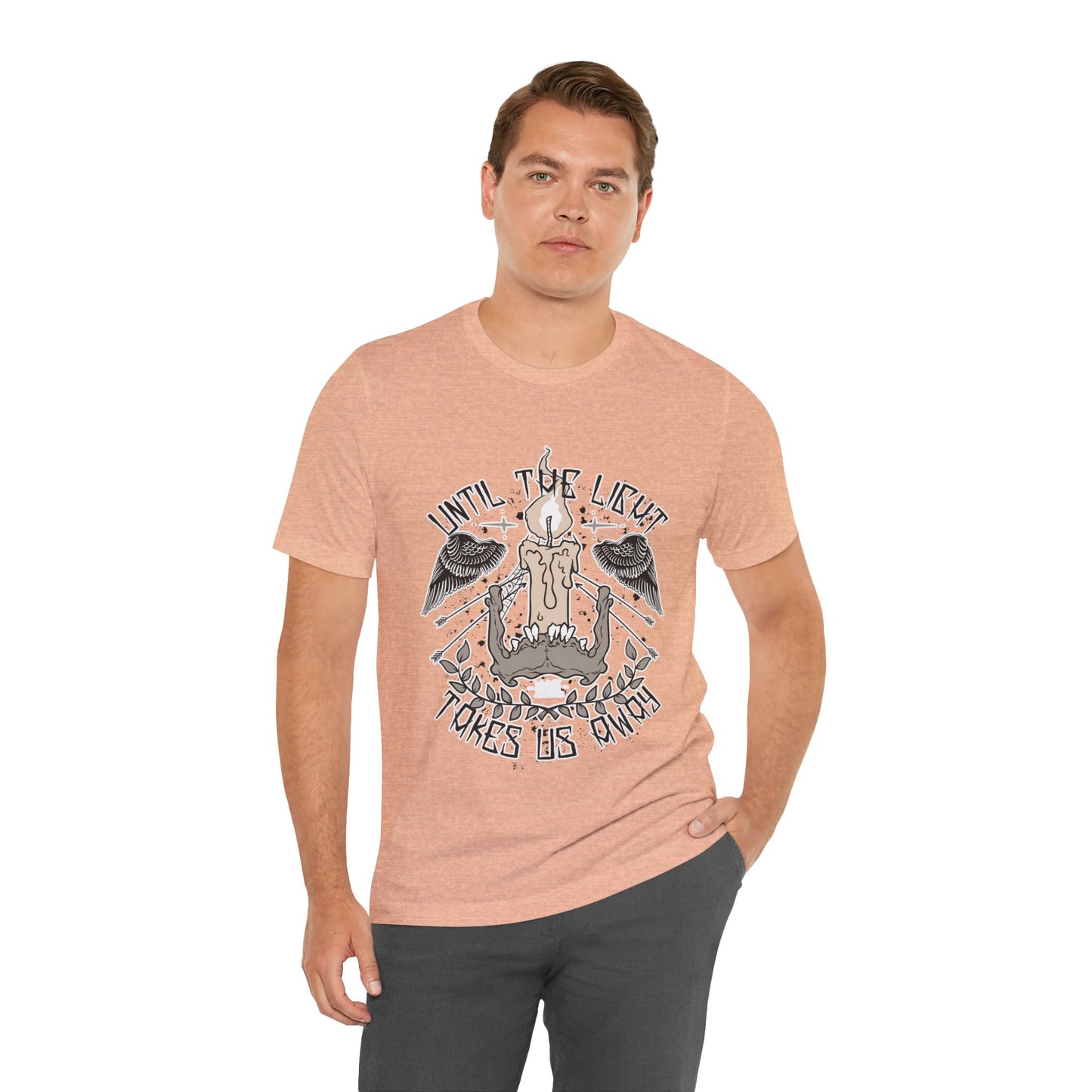 Until the Light Takes us Away T-shirt, Inspirational T-shirt, Skull Shirt, Heavy Metal Rock Shirt, Wings T-Shirt, Rockers T-shirt
