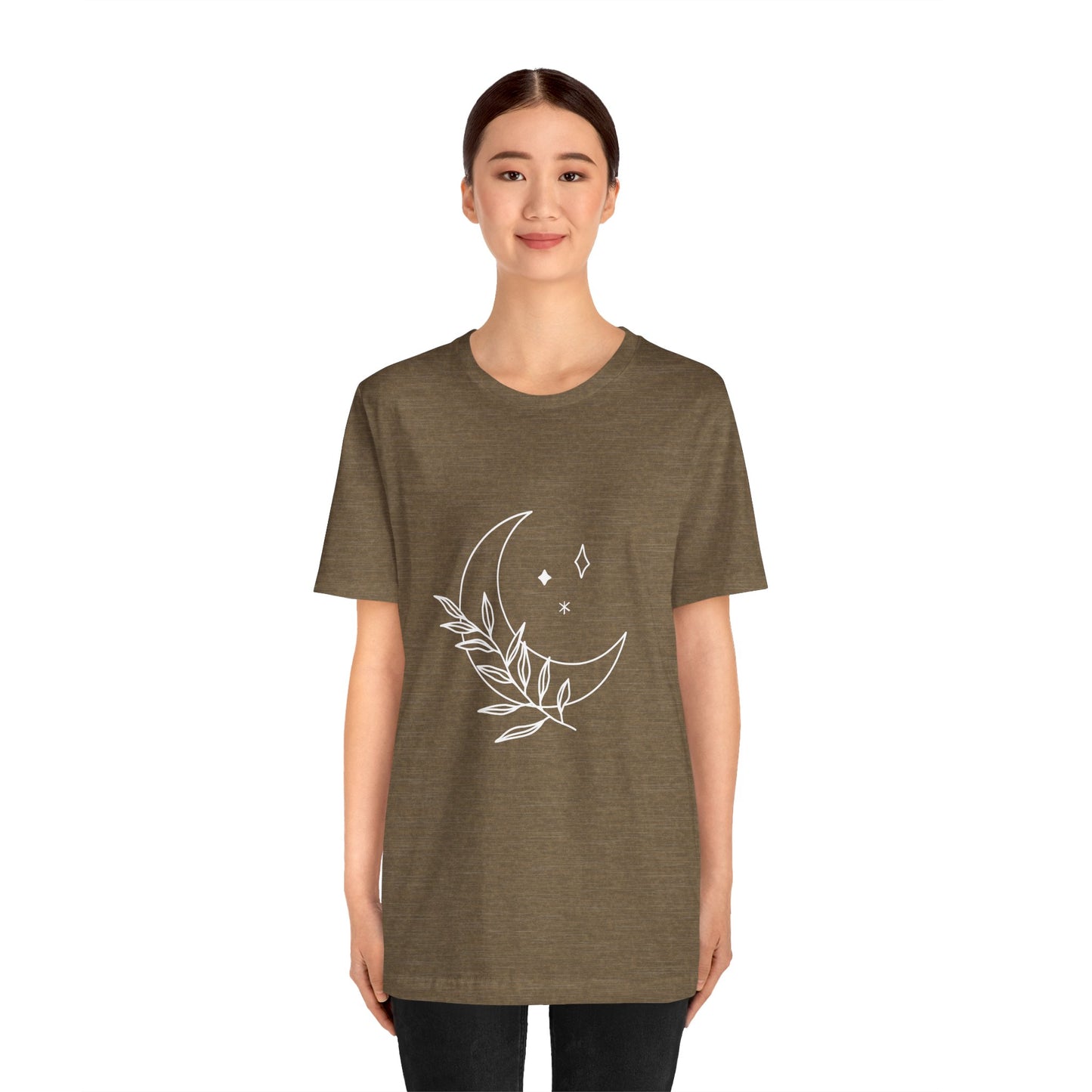 Moon Branch T-shirt, Mystical Shirt, Mystic Tee, Boho T-shirt, Bohemian T-shirt, Moon and Stars T-Shirt, Gift for Her