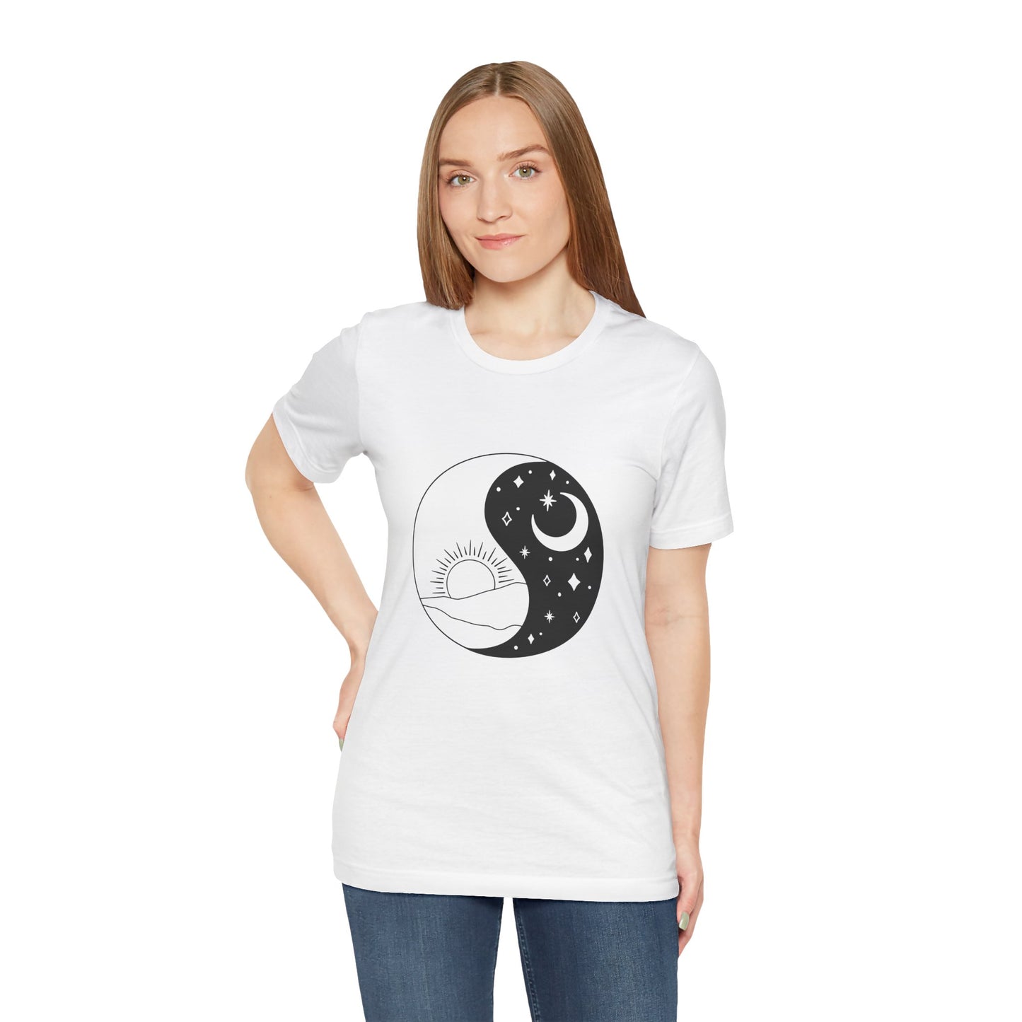 Ying Yang T-shirt, Sun and Moon Shirt, Mystical Shirt, Boho T-shirt, Mystics Shirt, Bohemian T-shirt, Gift Shirt for Her