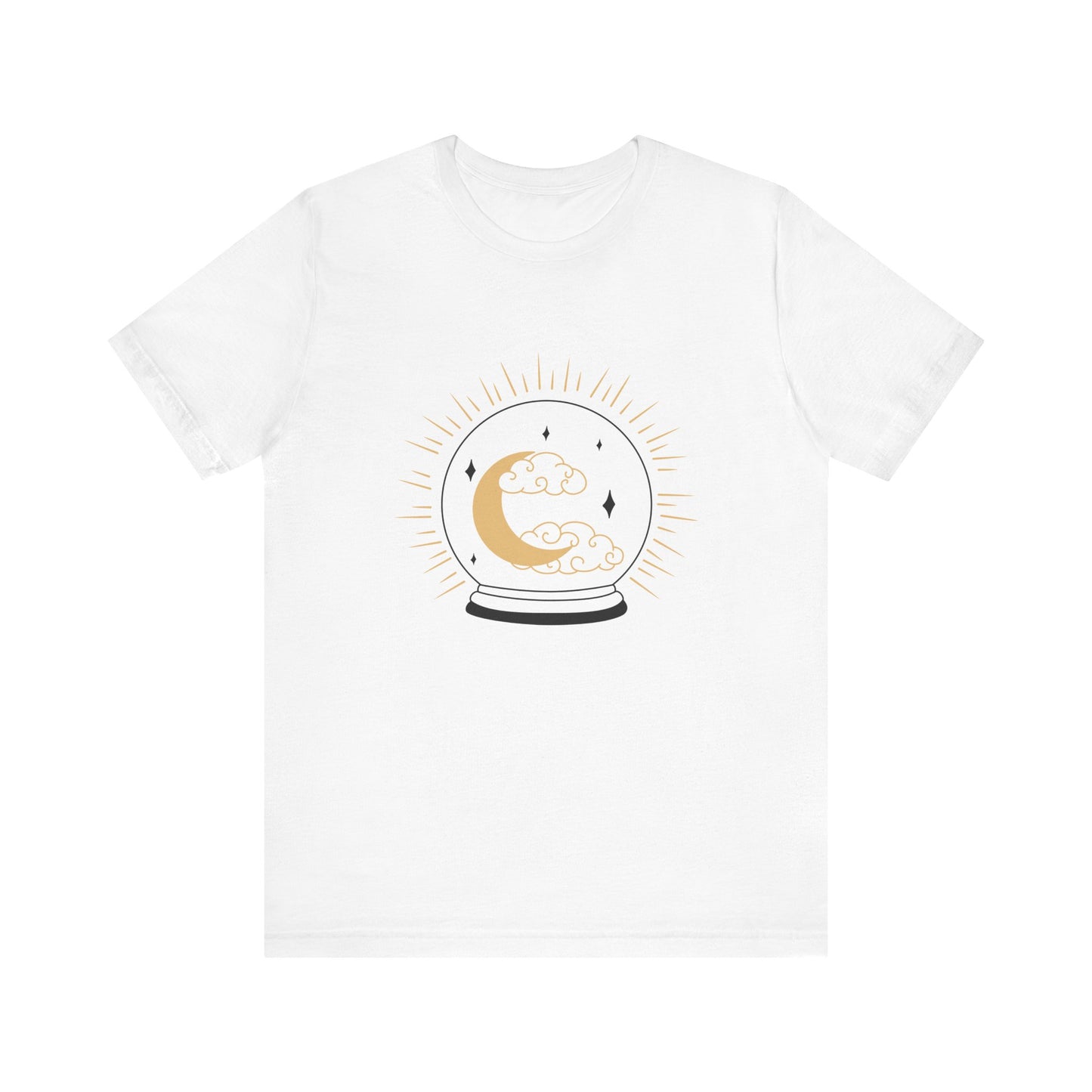 Celestial Crystal Ball T-shirt, Boho T-shirt, Inspirational T-shirt, Bohemian T-shirt, Moon and Stars T-Shirt, Gift Travel Shirt