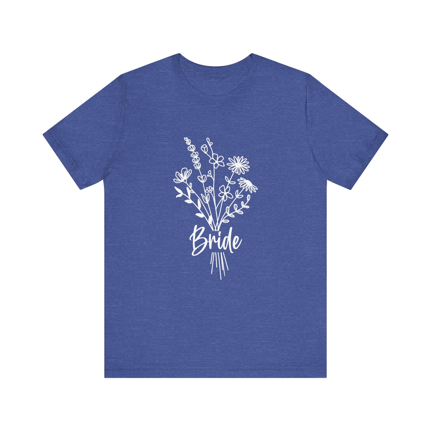 Bride T-shirt, Wedding Shirt, Wildflower Bouquet Floral Shirt, Bride Tee, Bachelorette Shirt, Gift Shirt for Bride, Bridal Shower Shirt
