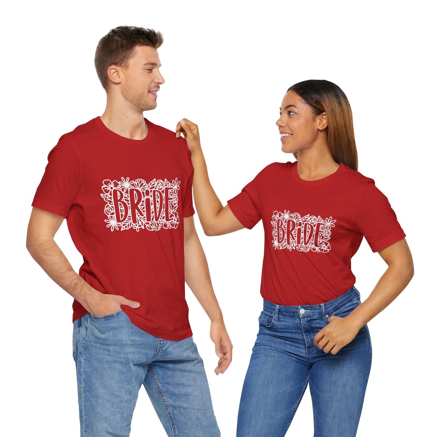 Floral Bride T-shirt, Bride Flowers Shirt, Wedding Shirt, Bride Tee, Bridal Shower Shirt, Gift Shirt for Bride, Bachelorette Party Shirt