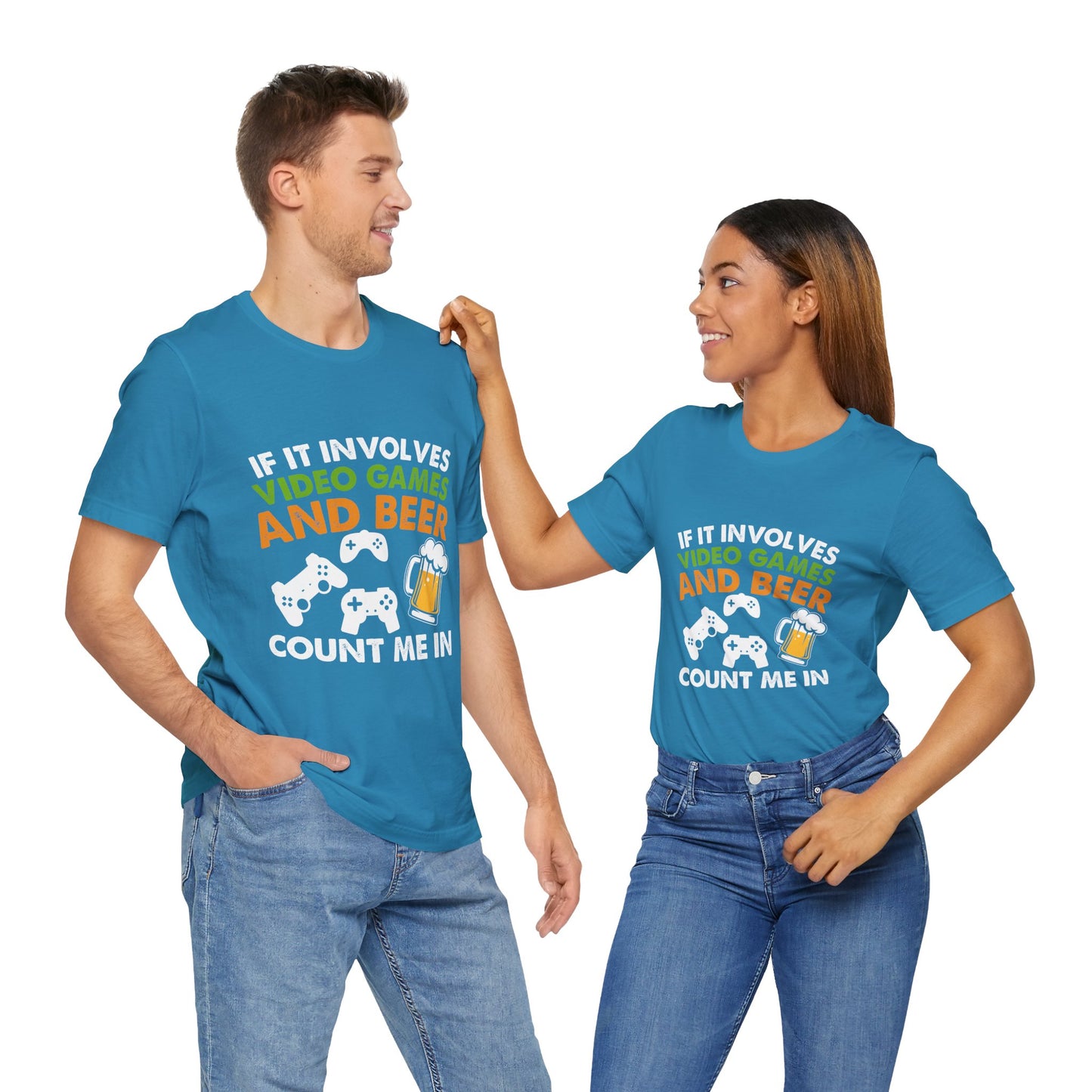 Video Games T-shirt, Gaming Shirt, Video Games and Beer Shirt, T-shirt for Gamers, Funny Gamer Shirts, Gift for Him, Funny Gaming Tee