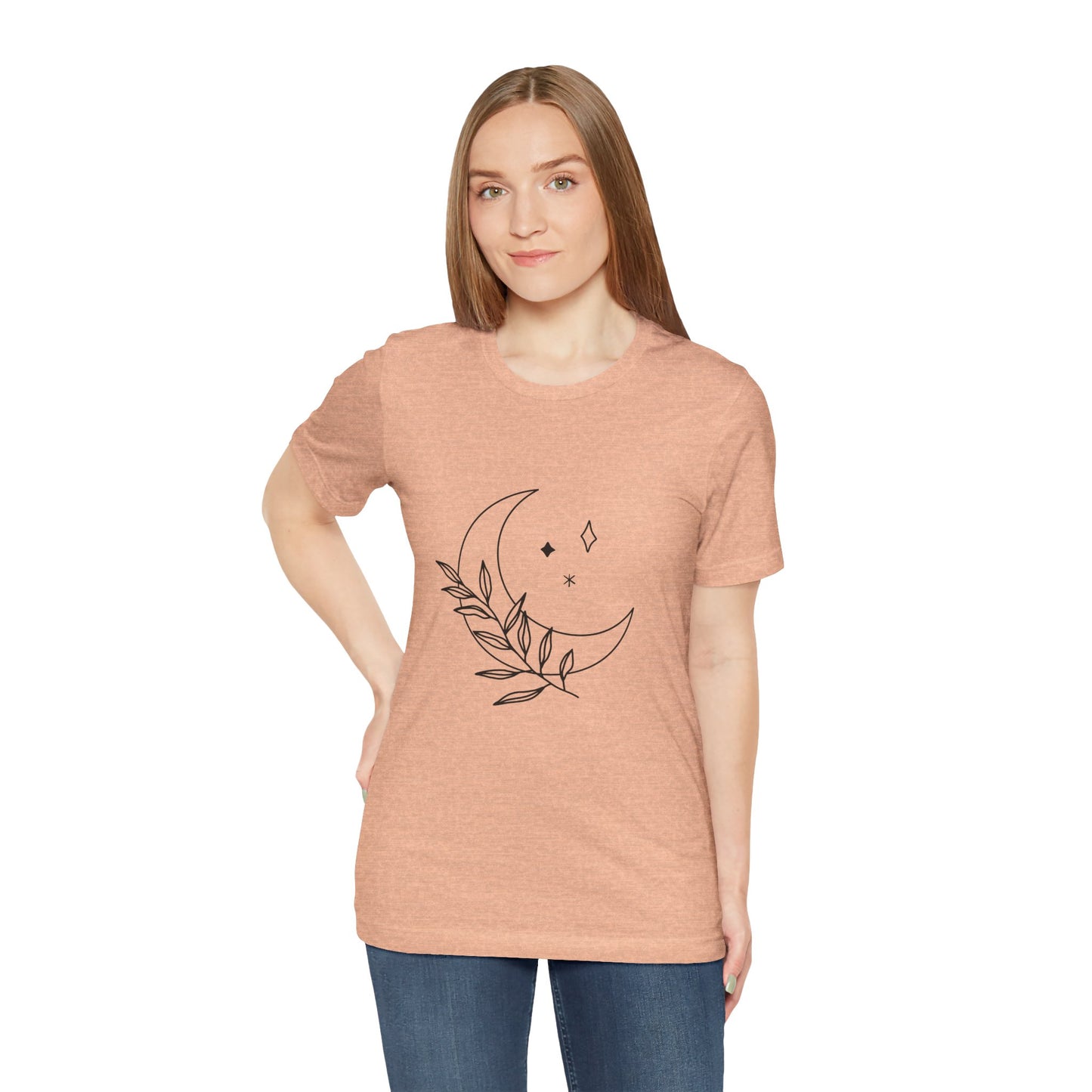 Moon Branch T-shirt, Mystical Shirt, Mystic Tee, Boho T-shirt, Bohemian T-shirt, Moon and Stars T-Shirt, Gift for Her