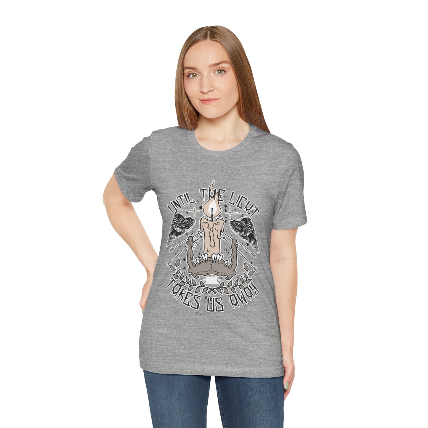 Until the Light Takes us Away T-shirt, Inspirational T-shirt, Skull Shirt, Heavy Metal Rock Shirt, Wings T-Shirt, Rockers T-shirt