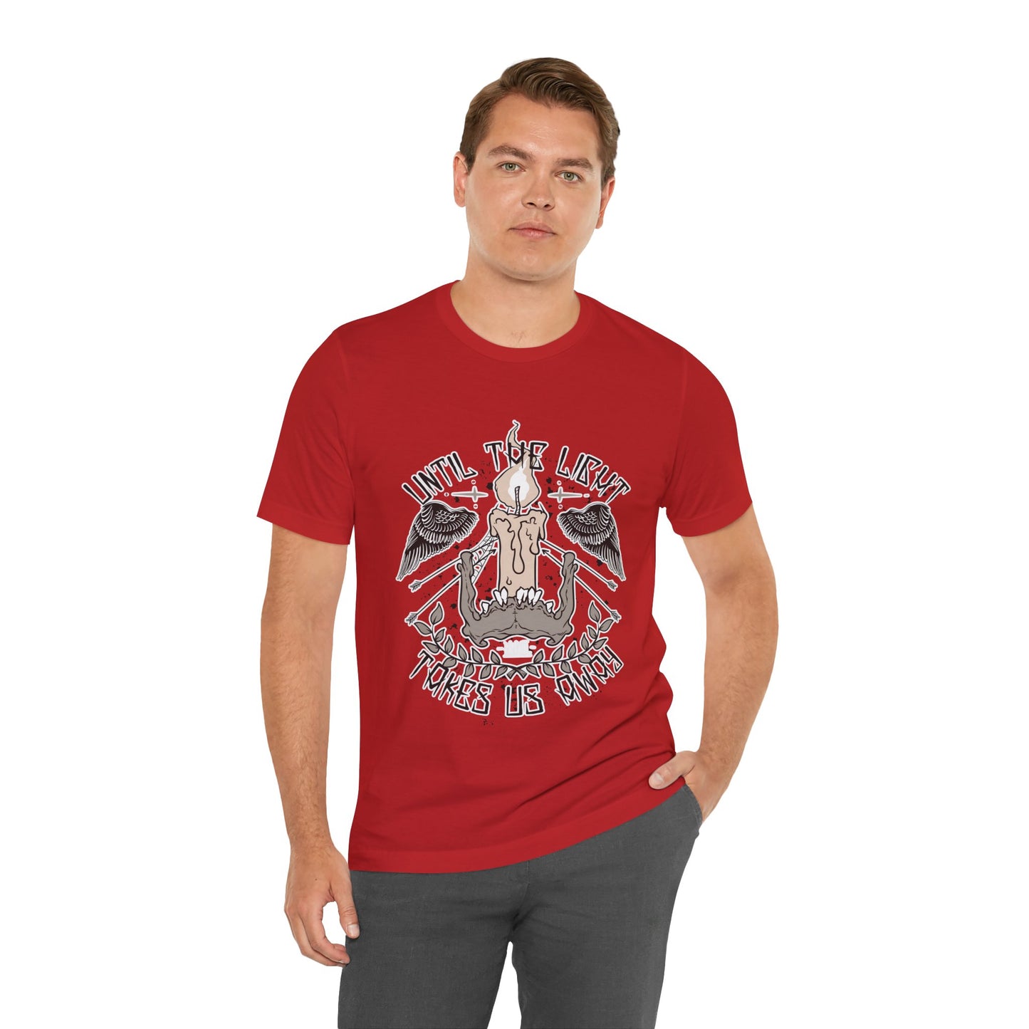 Until the Light Takes us Away T-shirt, Inspirational T-shirt, Skull Shirt, Heavy Metal Rock Shirt, Wings T-Shirt, Rockers T-shirt