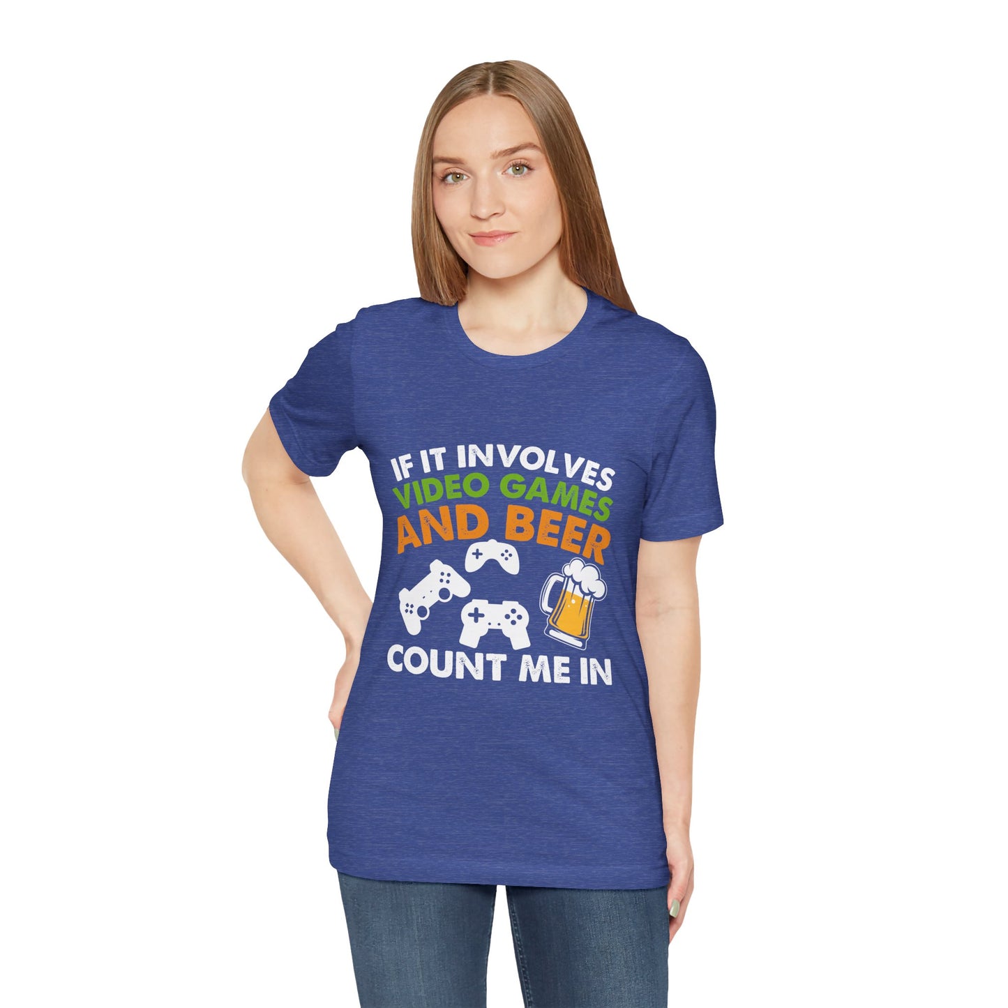 Video Games T-shirt, Gaming Shirt, Video Games and Beer Shirt, T-shirt for Gamers, Funny Gamer Shirts, Gift for Him, Funny Gaming Tee
