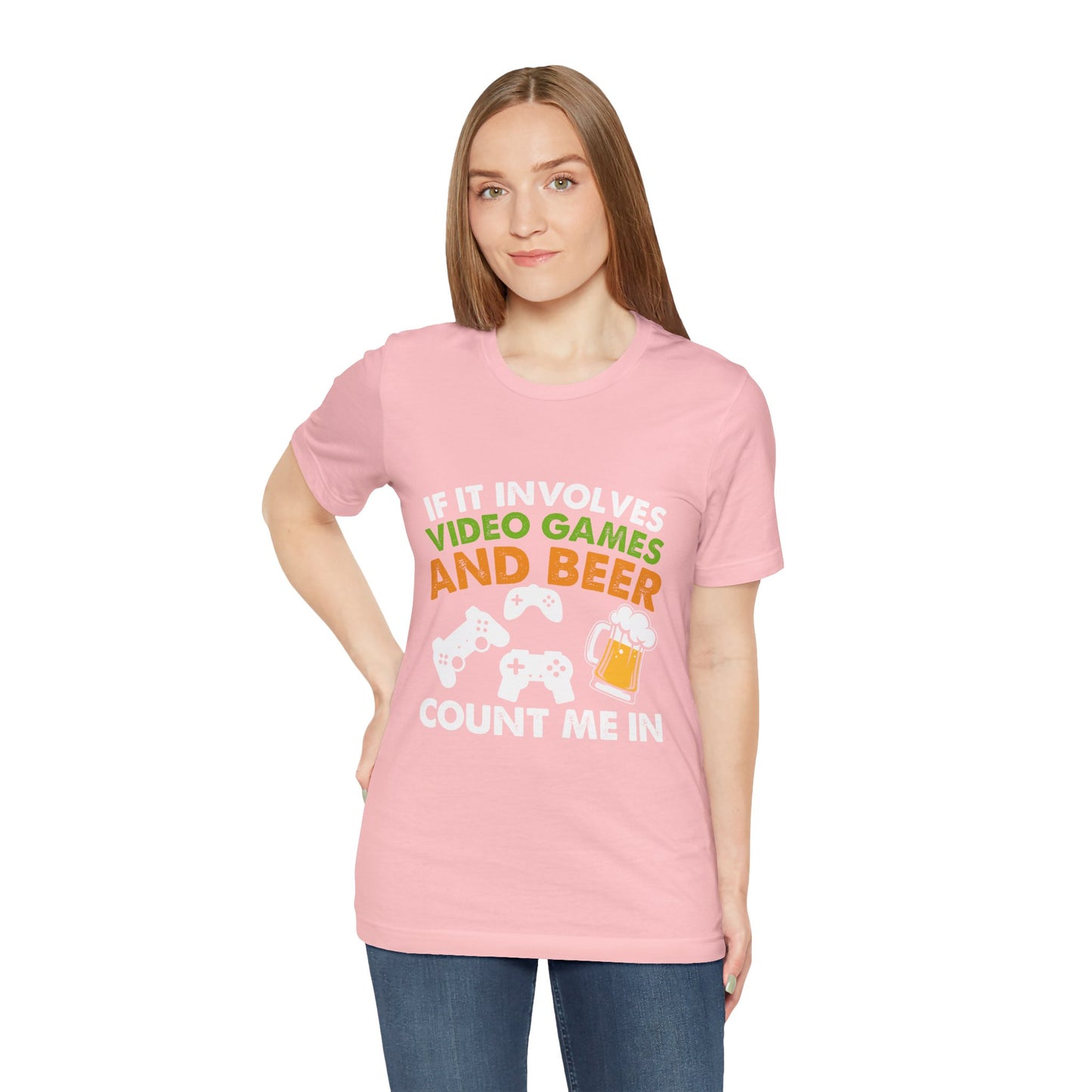 Video Games T-shirt, Gaming Shirt, Video Games and Beer Shirt, T-shirt for Gamers, Funny Gamer Shirts, Gift for Him, Funny Gaming Tee