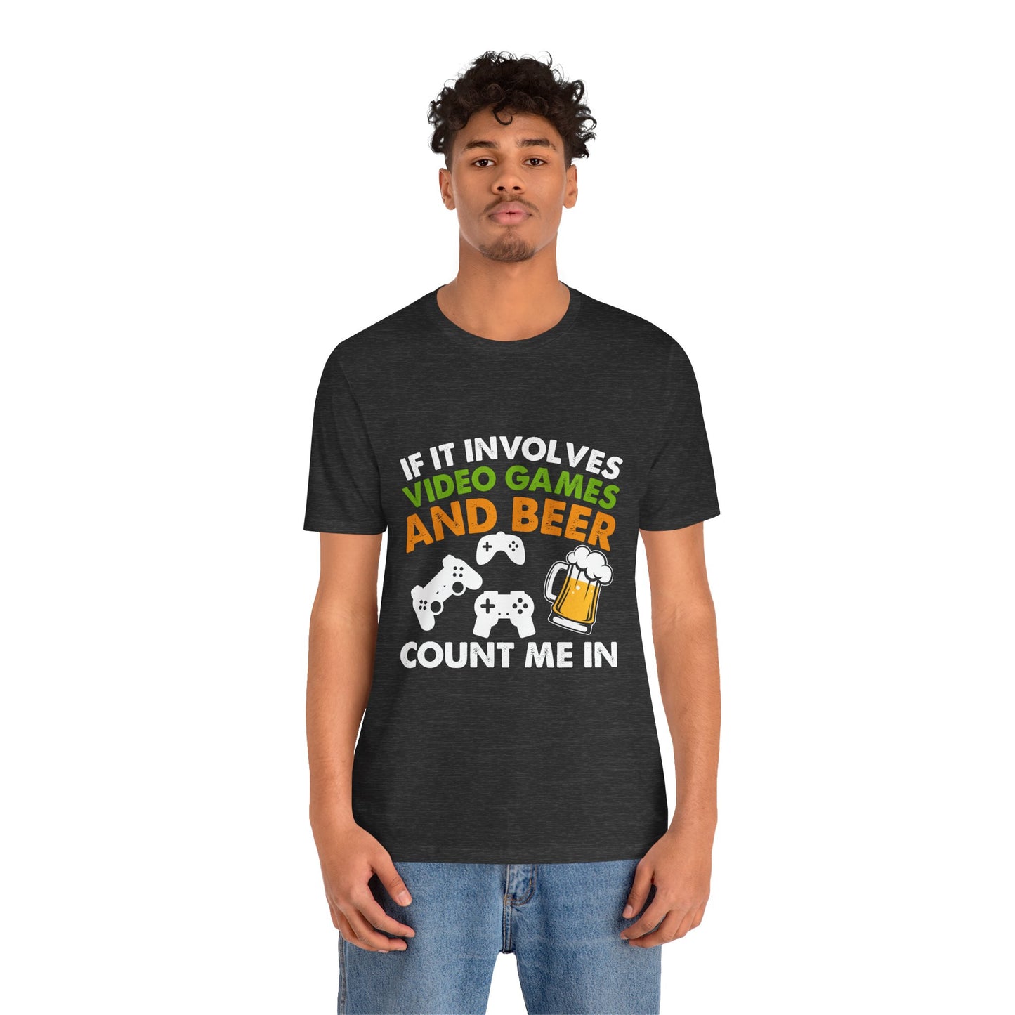 Video Games T-shirt, Gaming Shirt, Video Games and Beer Shirt, T-shirt for Gamers, Funny Gamer Shirts, Gift for Him, Funny Gaming Tee