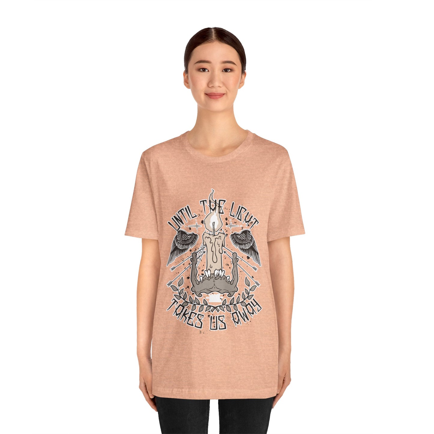 Until the Light Takes us Away T-shirt, Inspirational T-shirt, Skull Shirt, Heavy Metal Rock Shirt, Wings T-Shirt, Rockers T-shirt