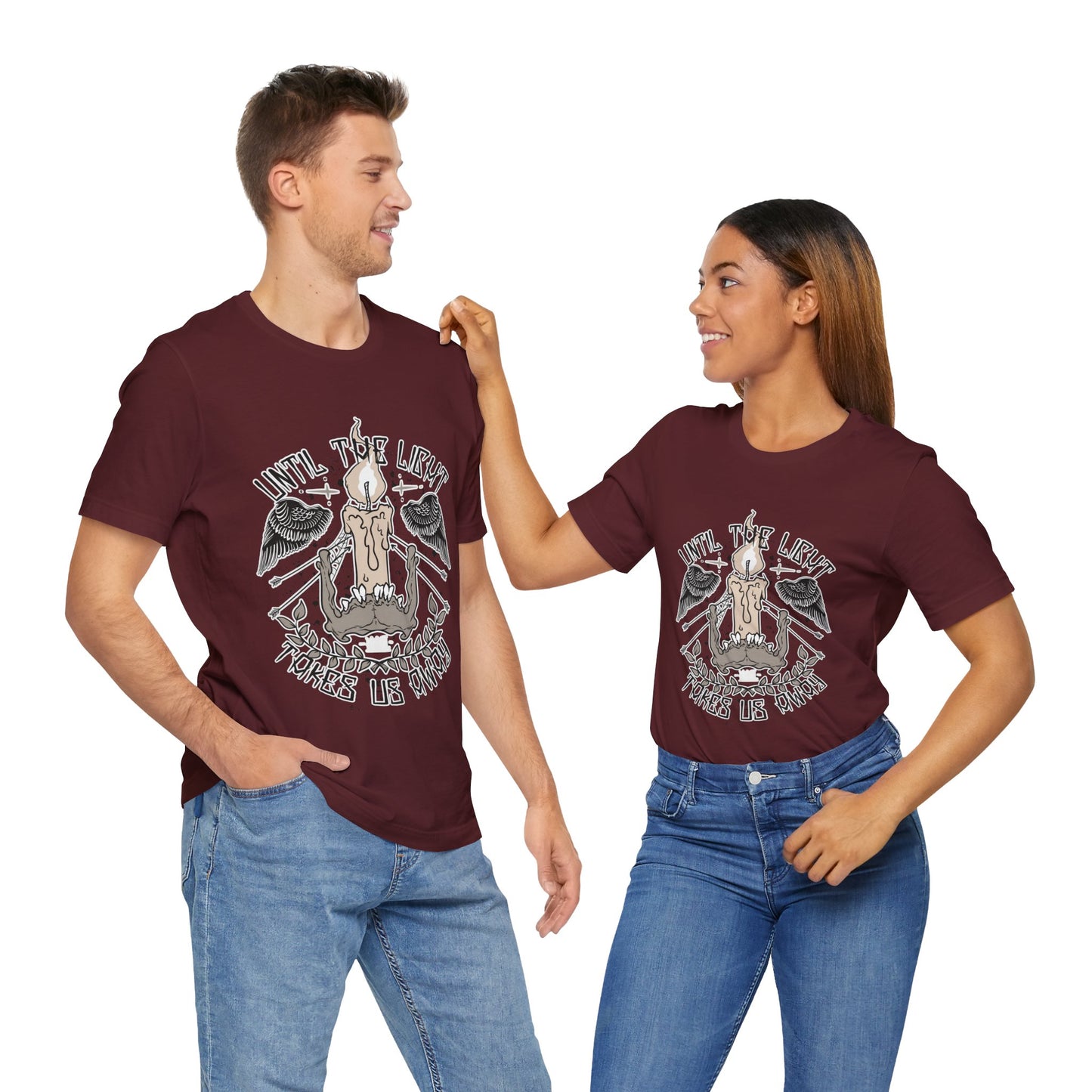 Until the Light Takes us Away T-shirt, Inspirational T-shirt, Skull Shirt, Heavy Metal Rock Shirt, Wings T-Shirt, Rockers T-shirt