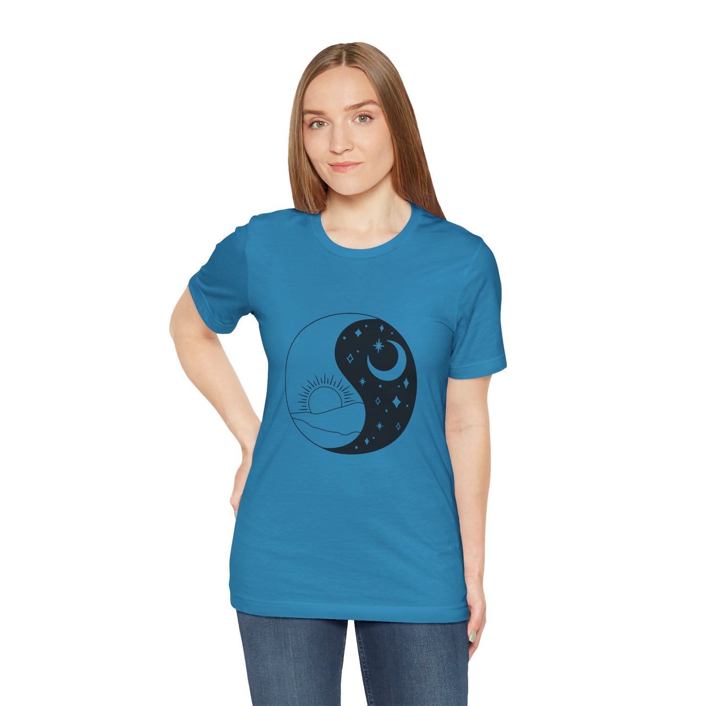 Ying Yang T-shirt, Sun and Moon Shirt, Mystical Shirt, Boho T-shirt, Mystics Shirt, Bohemian T-shirt, Gift Shirt for Her