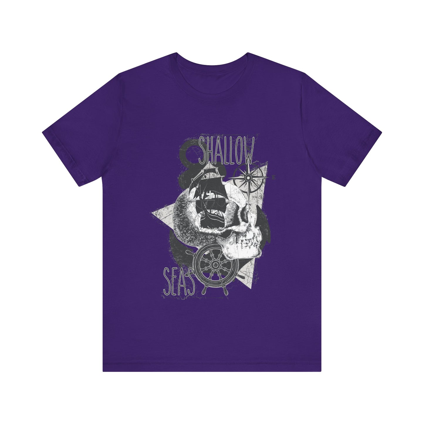 Shallow Seas T-shirt, Sea T-shirt, Nautical Shirt, Skull Shirt, T-shirt with Compass, Sea Shirt, Travel T-Shirt, Outdoors Shirt