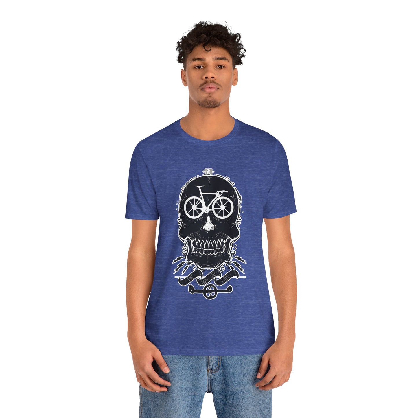 Bicycle Love T-shirt, Skull T-shirt, Shirt with Skull, Skull Head T-shirt, T-shirt with Bicycle, Horror Shirt, Humor T-Shirt