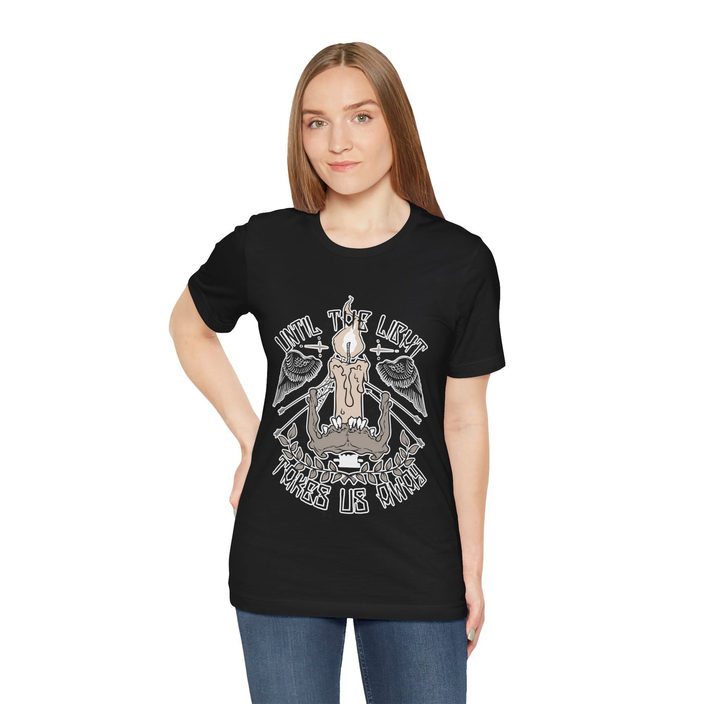 Until the Light Takes us Away T-shirt, Inspirational T-shirt, Skull Shirt, Heavy Metal Rock Shirt, Wings T-Shirt, Rockers T-shirt
