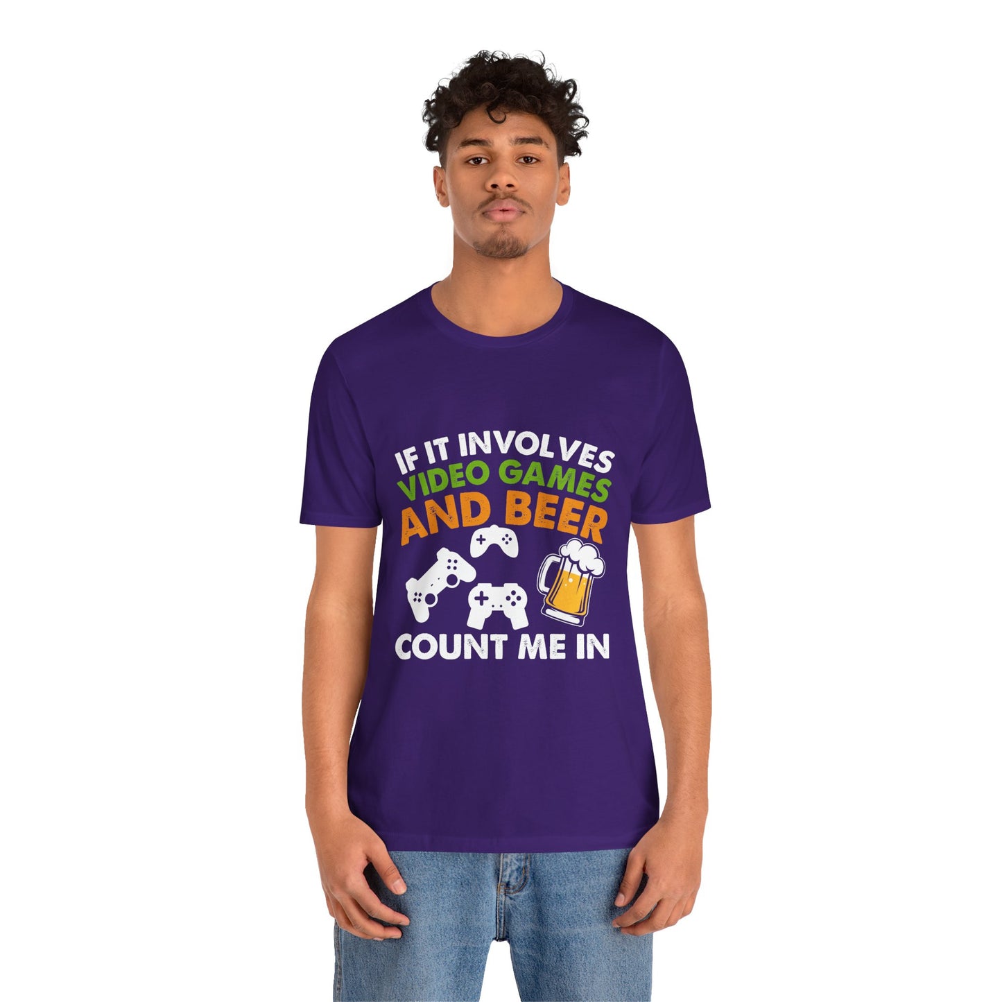 Video Games T-shirt, Gaming Shirt, Video Games and Beer Shirt, T-shirt for Gamers, Funny Gamer Shirts, Gift for Him, Funny Gaming Tee