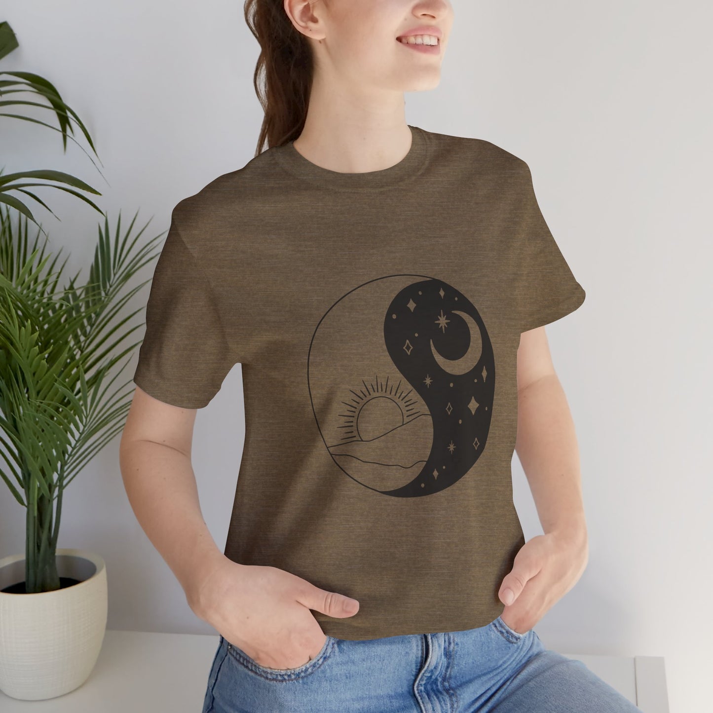 Ying Yang T-shirt, Sun and Moon Shirt, Mystical Shirt, Boho T-shirt, Mystics Shirt, Bohemian T-shirt, Gift Shirt for Her