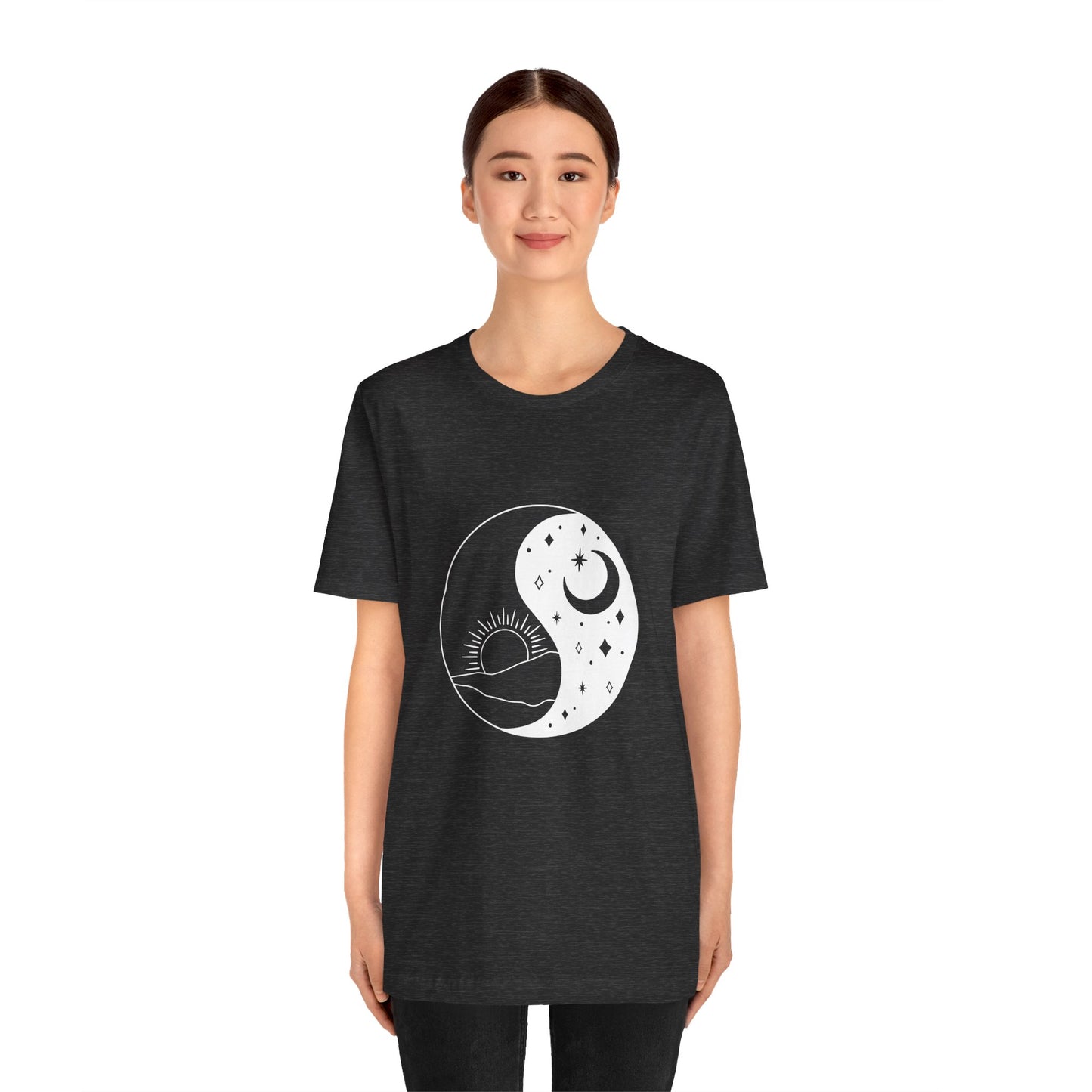 Ying Yang T-shirt, Sun and Moon Shirt, Mystical Shirt, Boho T-shirt, Mystics Shirt, Bohemian T-shirt, Gift Shirt for Her