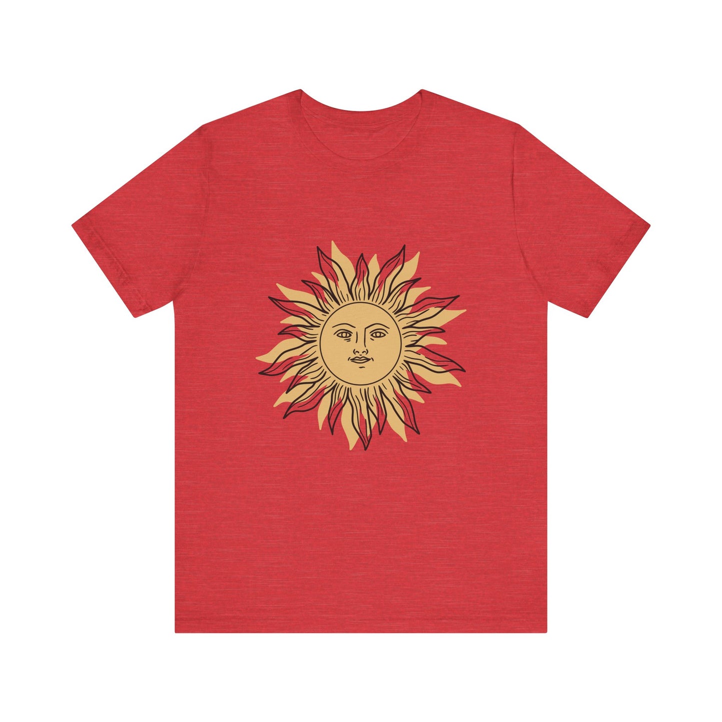 Sun Face T-shirt, Mystical Shirt, Boho T-shirt, Solar T-shirt, Moon and Stars T-Shirt, Bohemian T-shirt, Astrologic Shirt, Gift for Her