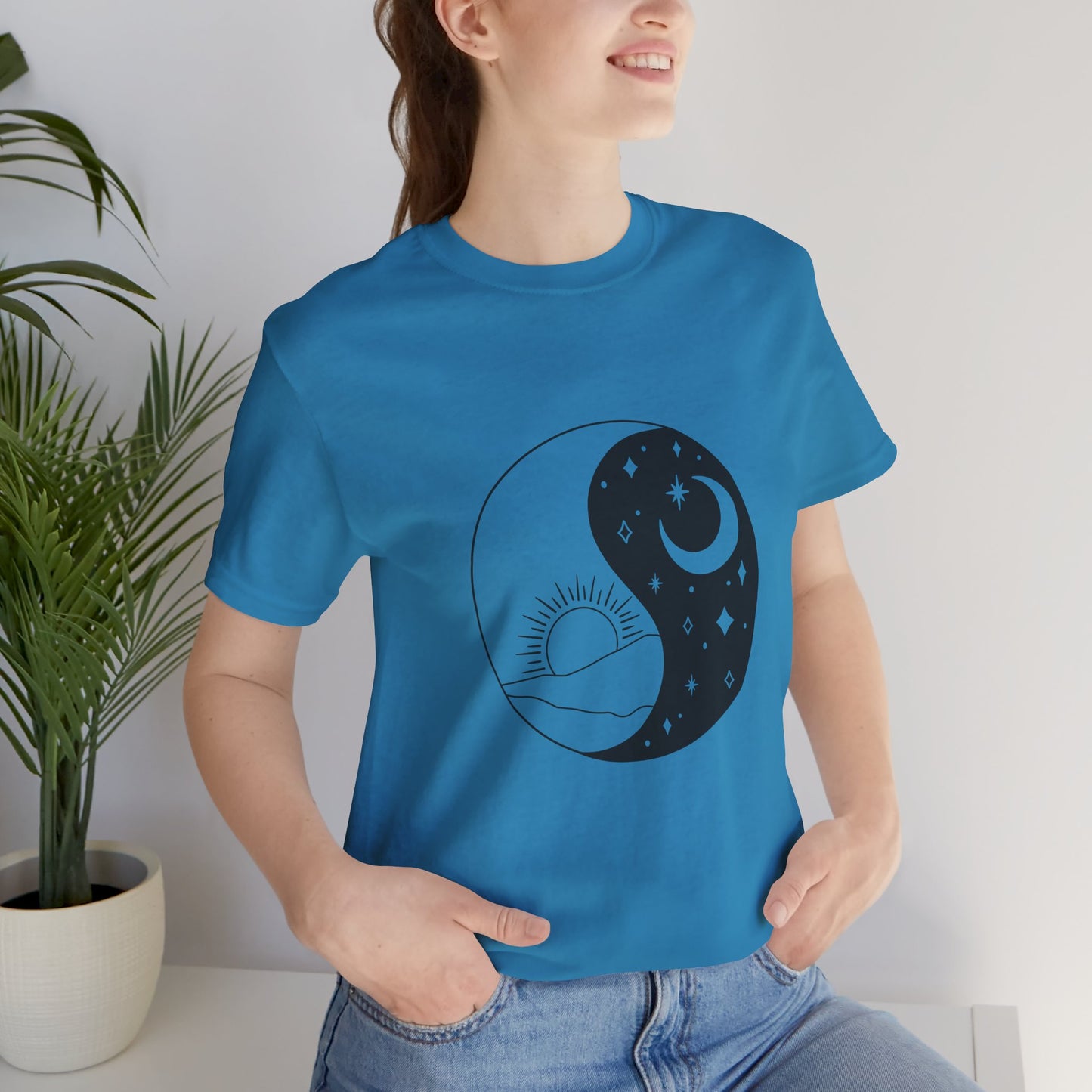 Ying Yang T-shirt, Sun and Moon Shirt, Mystical Shirt, Boho T-shirt, Mystics Shirt, Bohemian T-shirt, Gift Shirt for Her