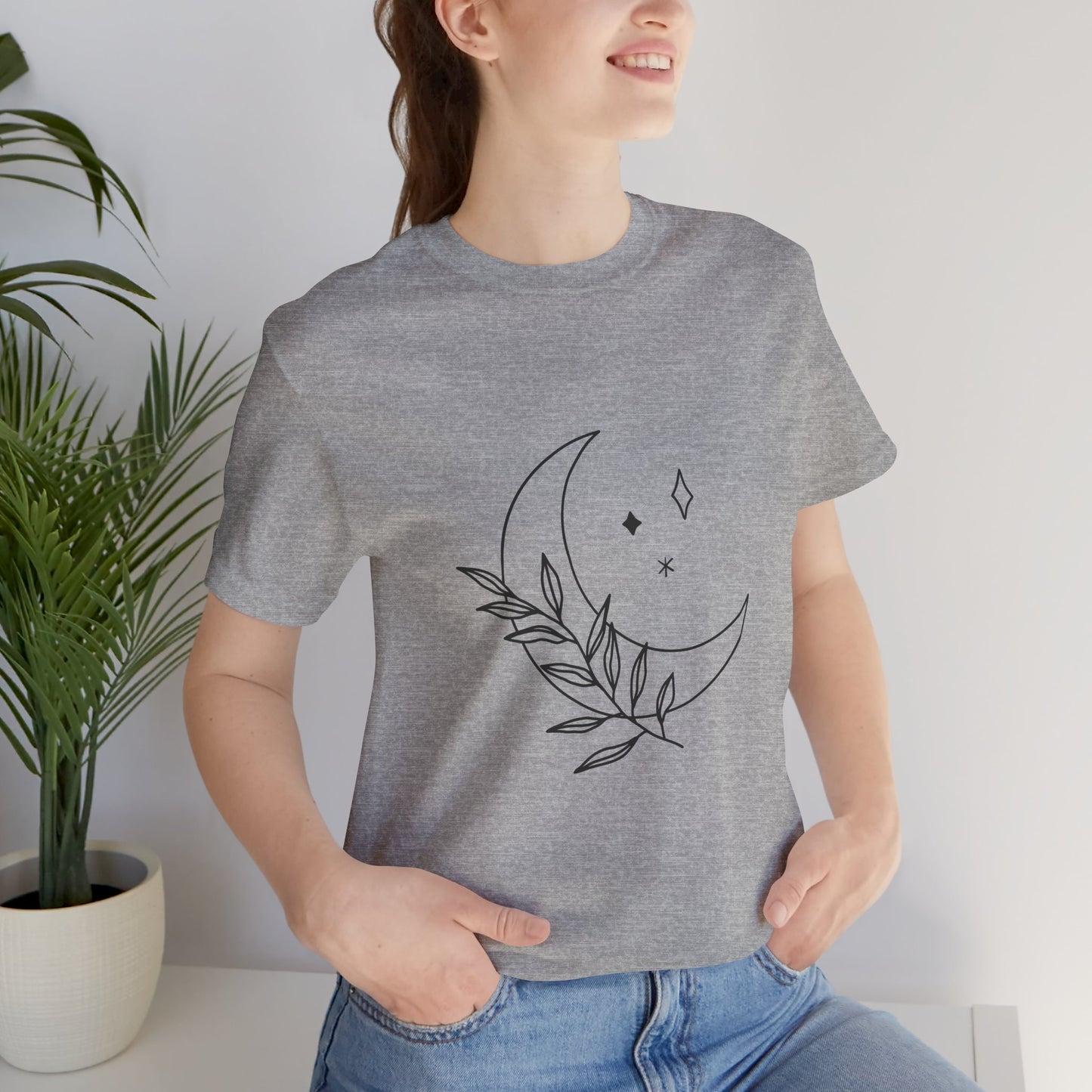Moon Branch T-shirt, Mystical Shirt, Mystic Tee, Boho T-shirt, Bohemian T-shirt, Moon and Stars T-Shirt, Gift for Her