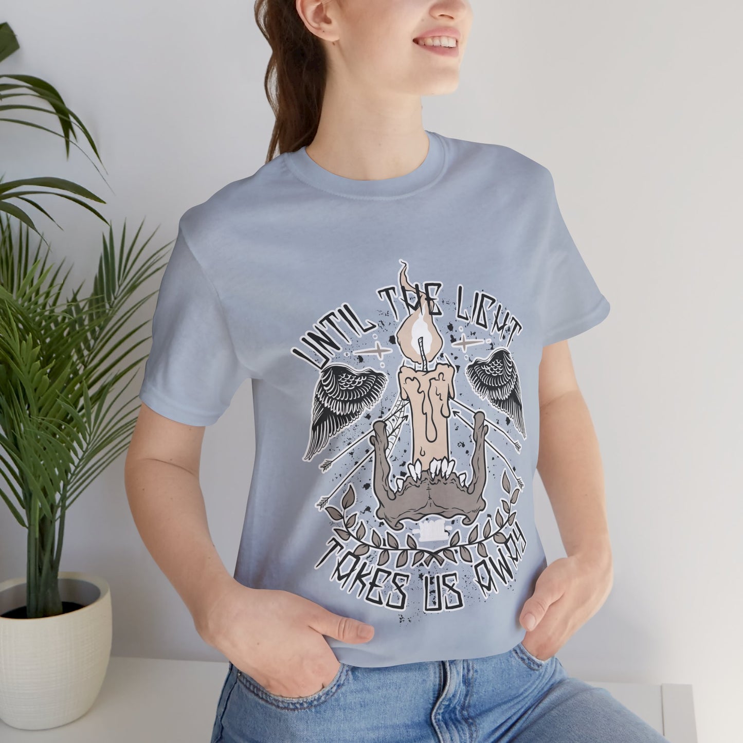 Until the Light Takes us Away T-shirt, Inspirational T-shirt, Skull Shirt, Heavy Metal Rock Shirt, Wings T-Shirt, Rockers T-shirt