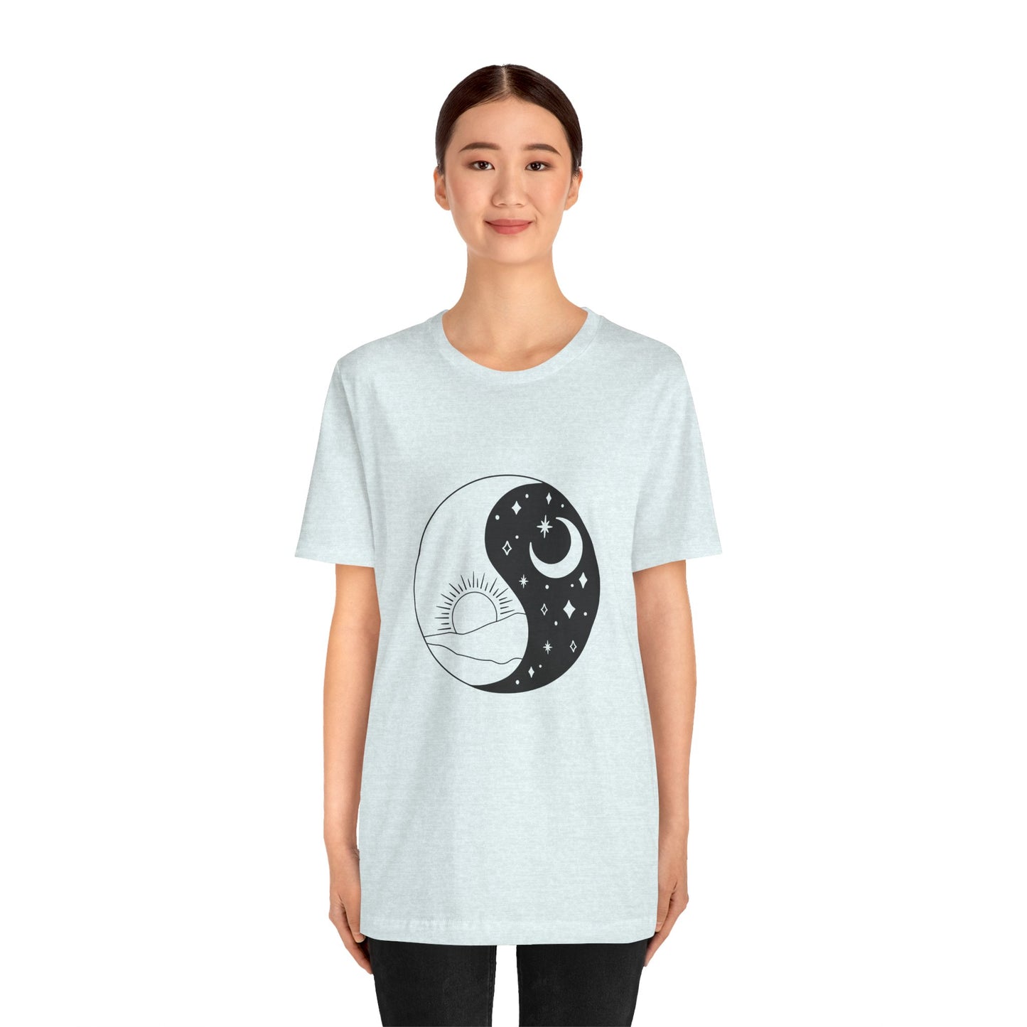 Ying Yang T-shirt, Sun and Moon Shirt, Mystical Shirt, Boho T-shirt, Mystics Shirt, Bohemian T-shirt, Gift Shirt for Her