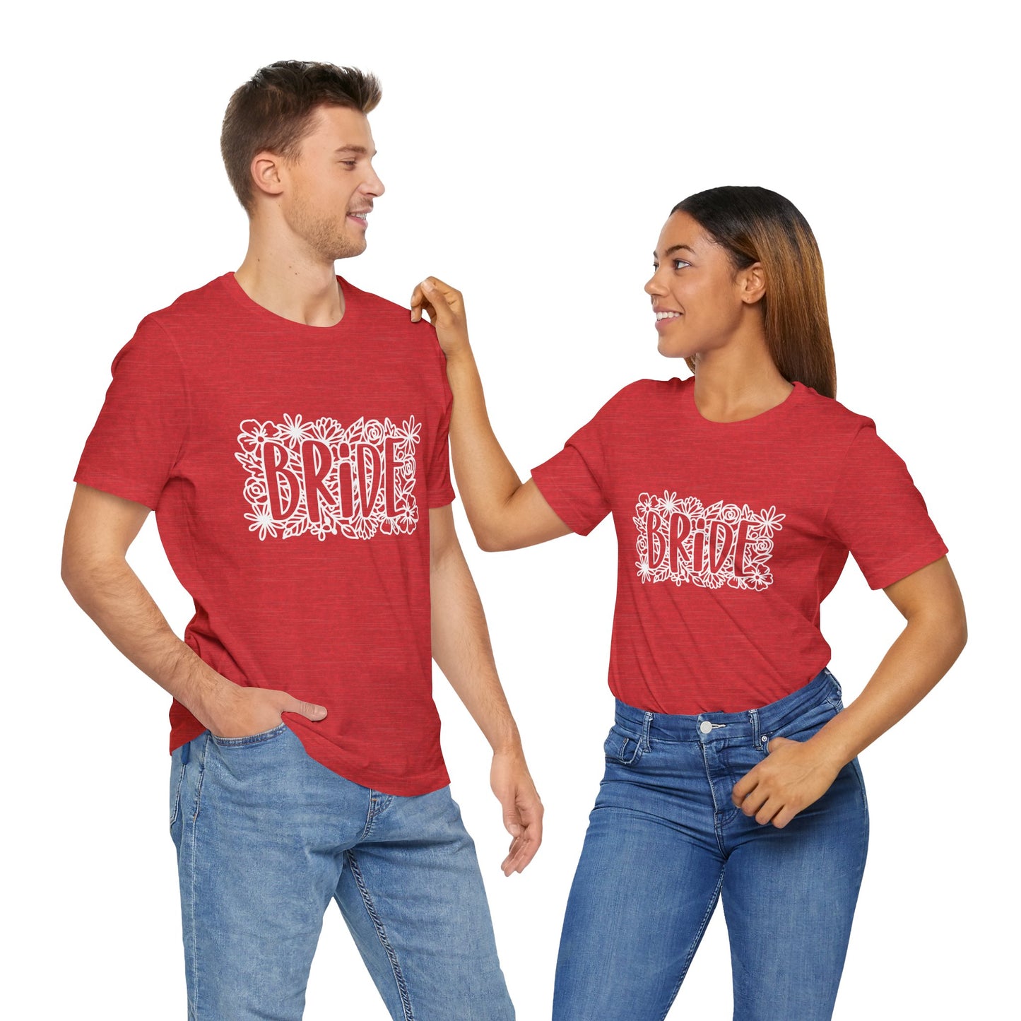 Floral Bride T-shirt, Bride Flowers Shirt, Wedding Shirt, Bride Tee, Bridal Shower Shirt, Gift Shirt for Bride, Bachelorette Party Shirt