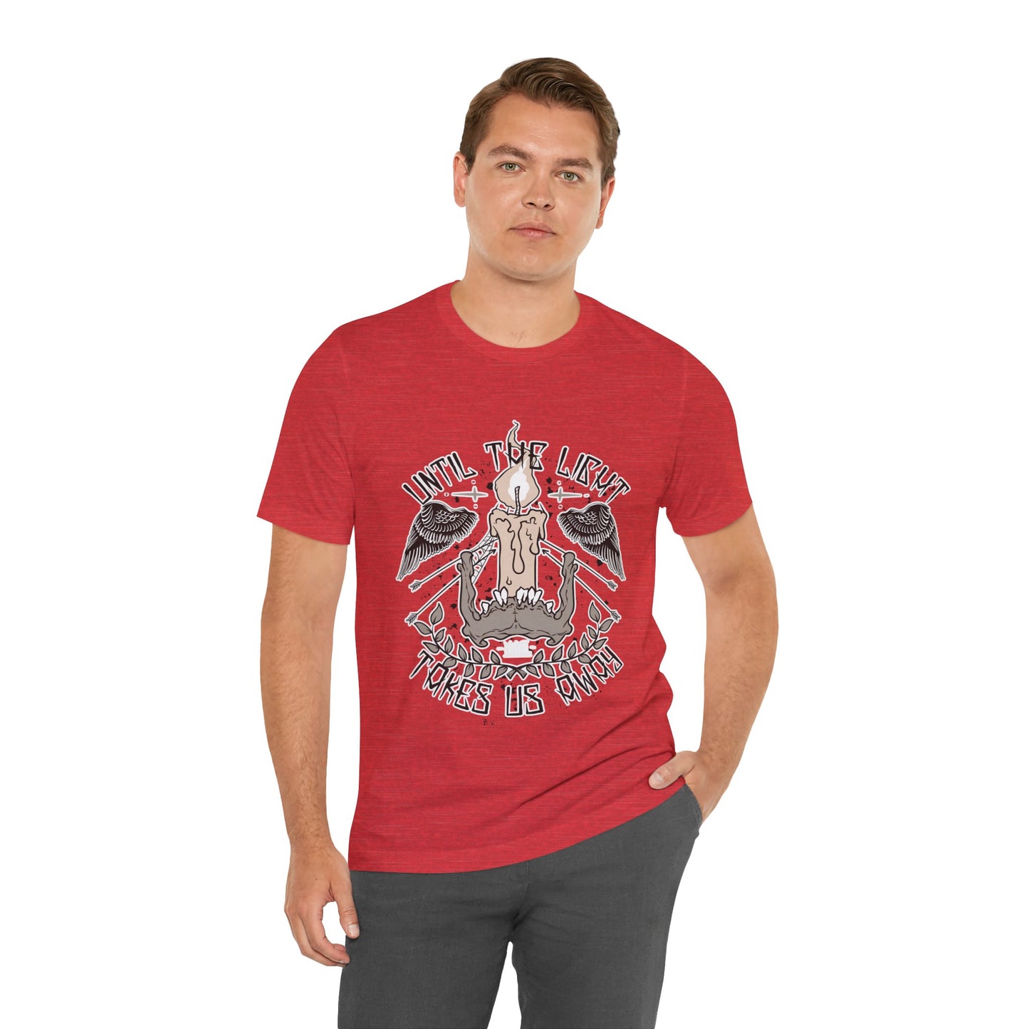 Until the Light Takes us Away T-shirt, Inspirational T-shirt, Skull Shirt, Heavy Metal Rock Shirt, Wings T-Shirt, Rockers T-shirt