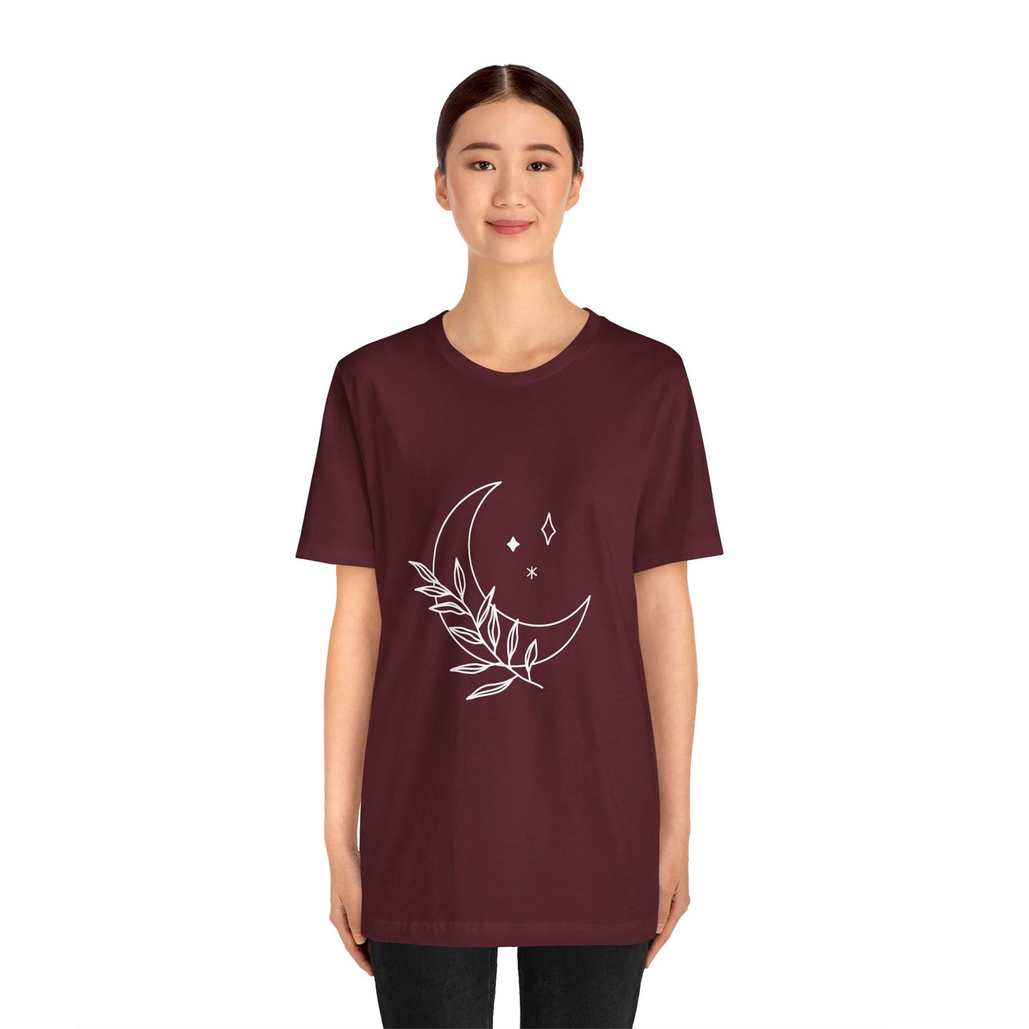 Moon Branch T-shirt, Mystical Shirt, Mystic Tee, Boho T-shirt, Bohemian T-shirt, Moon and Stars T-Shirt, Gift for Her
