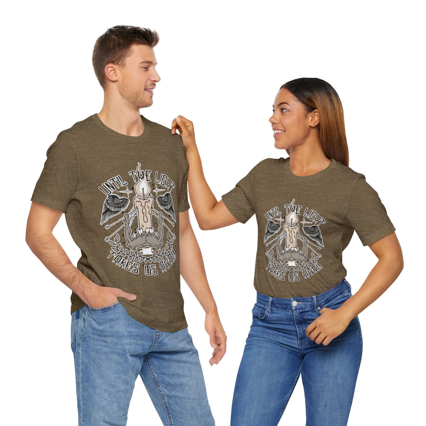 Until the Light Takes us Away T-shirt, Inspirational T-shirt, Skull Shirt, Heavy Metal Rock Shirt, Wings T-Shirt, Rockers T-shirt